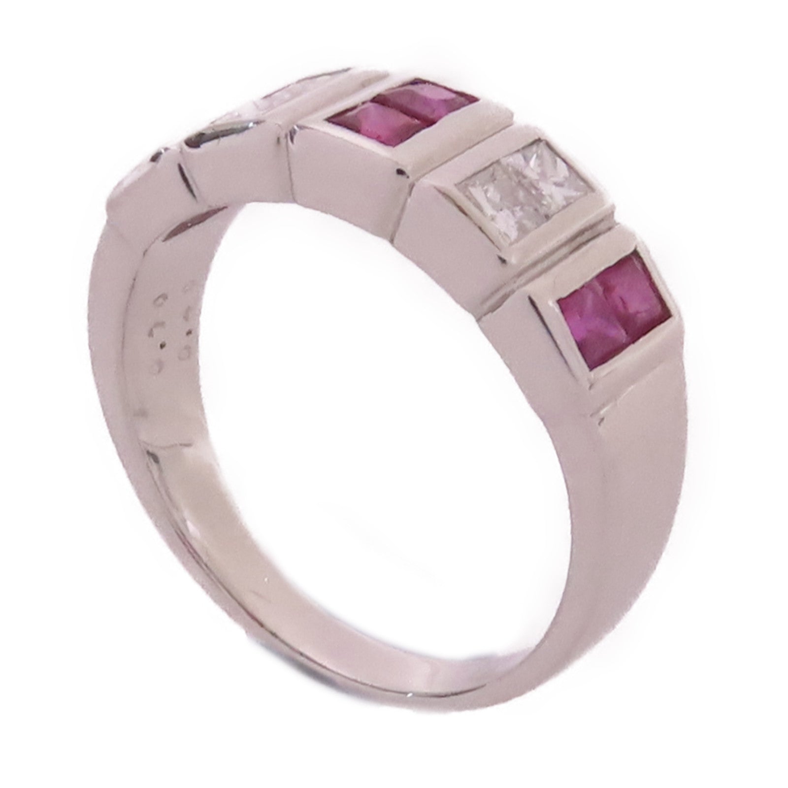 JEWELRY 【激減優惠】PT900鉑金/0.70ct紅寶石/0.40ct鑽石Ruby Ring戒指US#6.75
