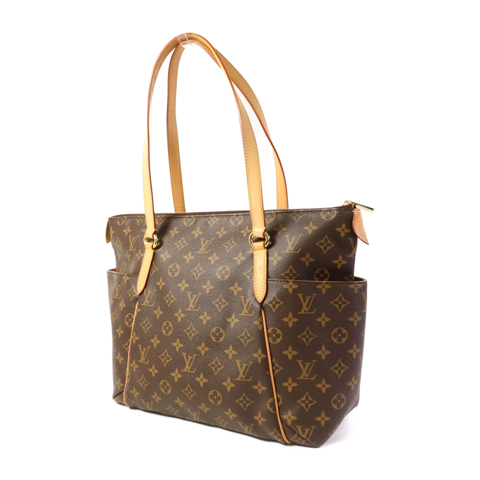 LOUIS VUITTON Monogram Totally MM金扣肩背袋棕色