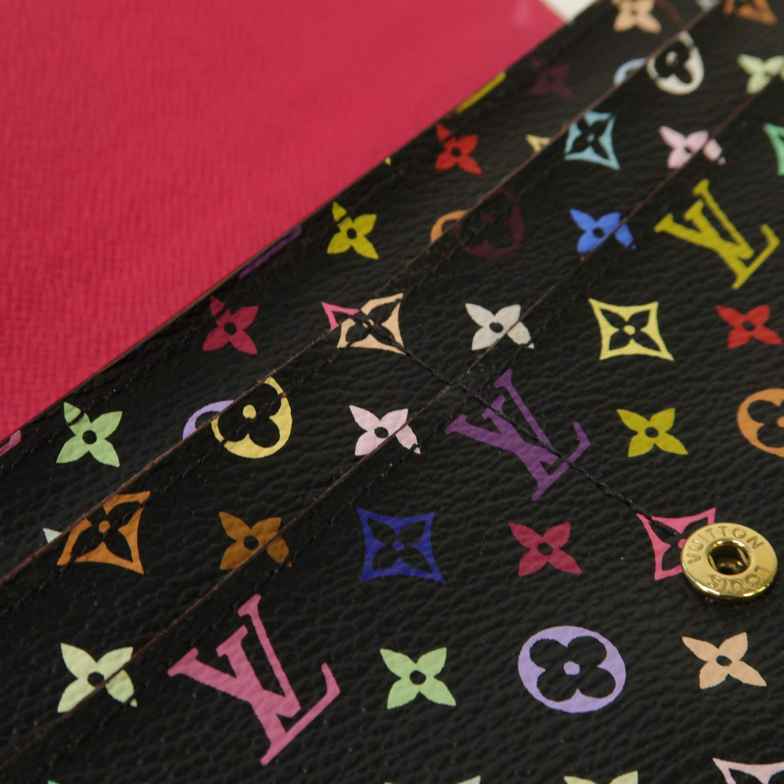 LOUIS VUITTON Monogram Multicolore Portefeuille Sarah Wallet金扣長錢包黑色/彩色