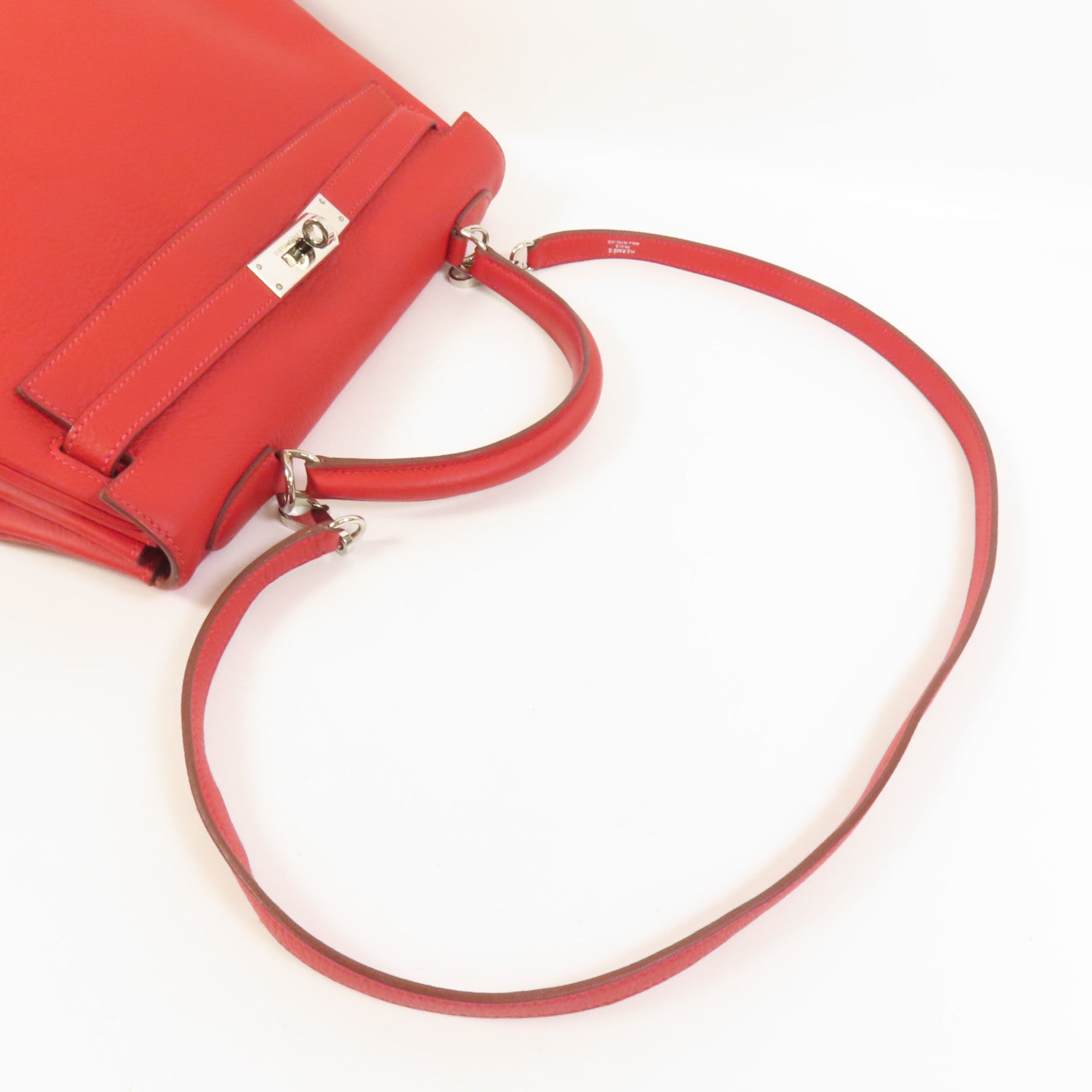 HERMES Togo皮革Kelly 32手挽肩背兩用袋Rouge de Coeur