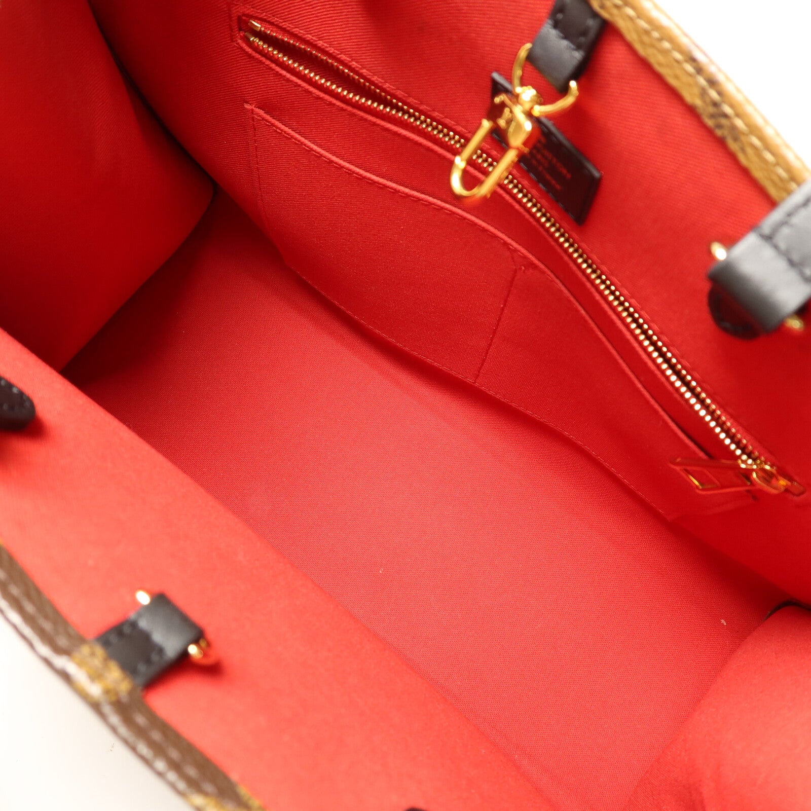 LOUIS VUITTON Monogram Giant/Monogram Reverse On The Go MM金扣手挽肩背兩用袋