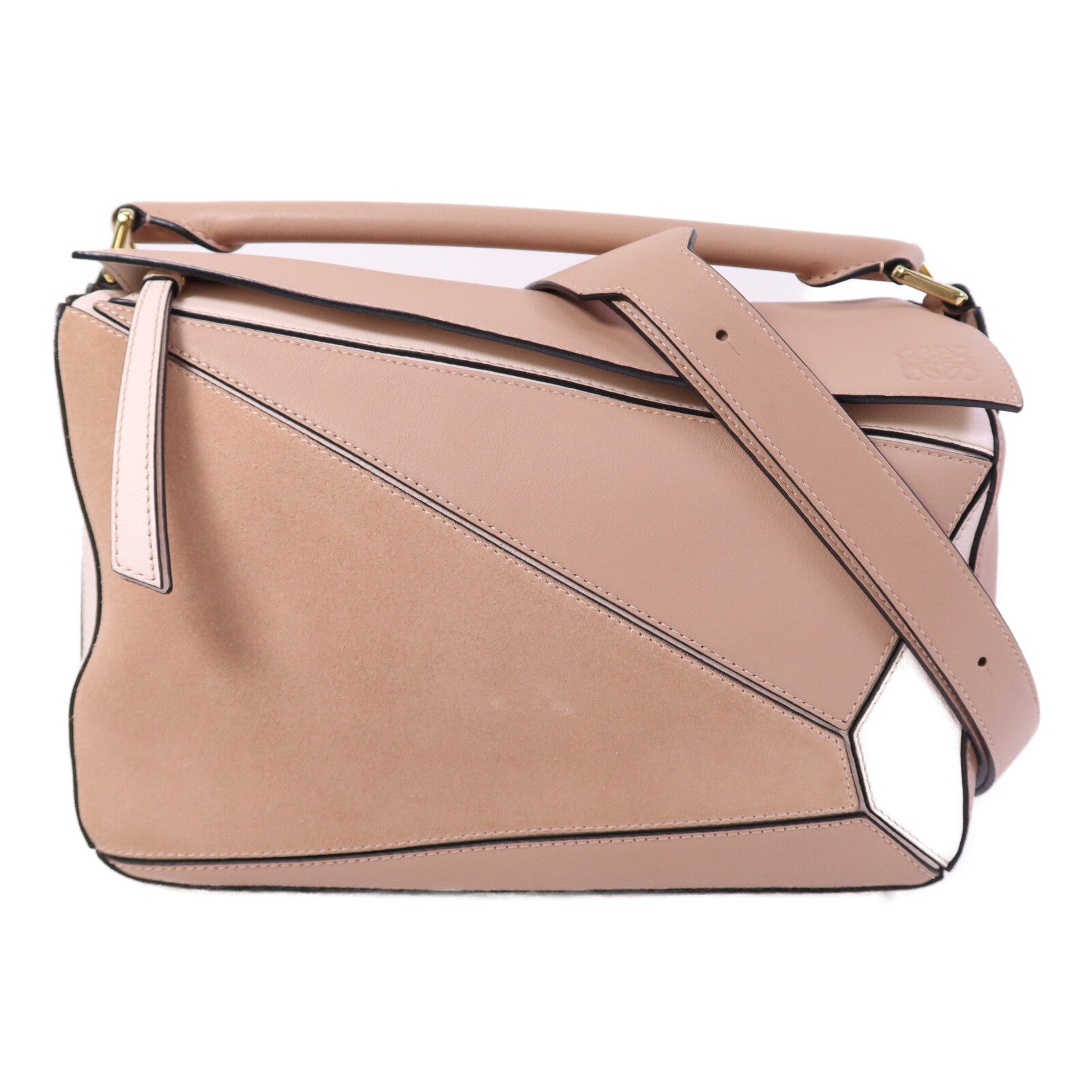 LOEWE 牛皮皮革Puzzle Medium金扣手挽肩背兩用袋