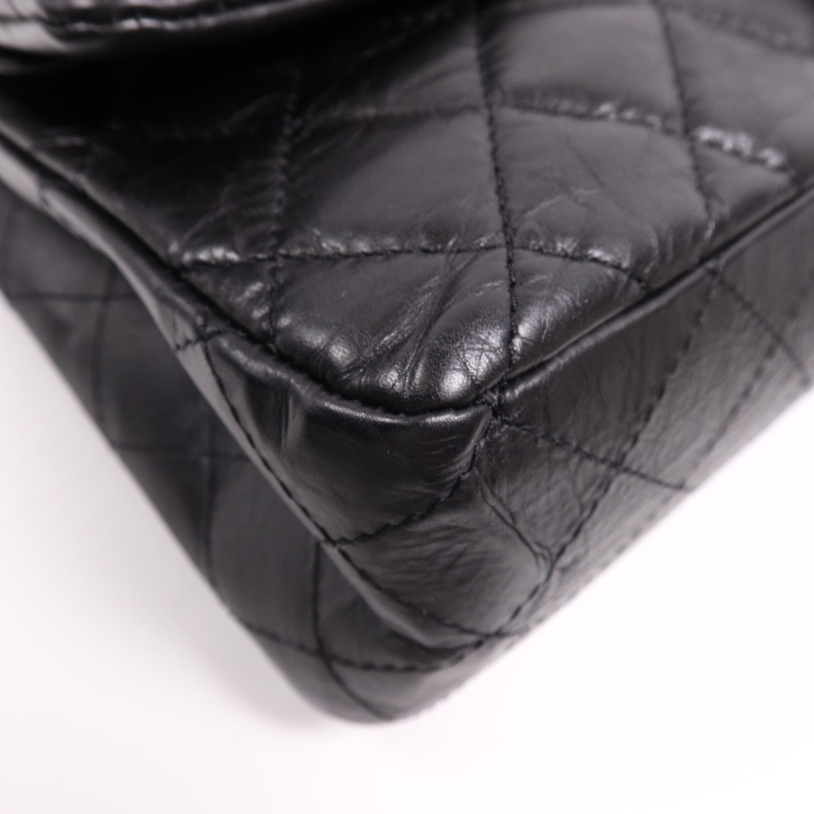 CHANEL 牛皮皮革2.55銀扣鏈帶肩背袋