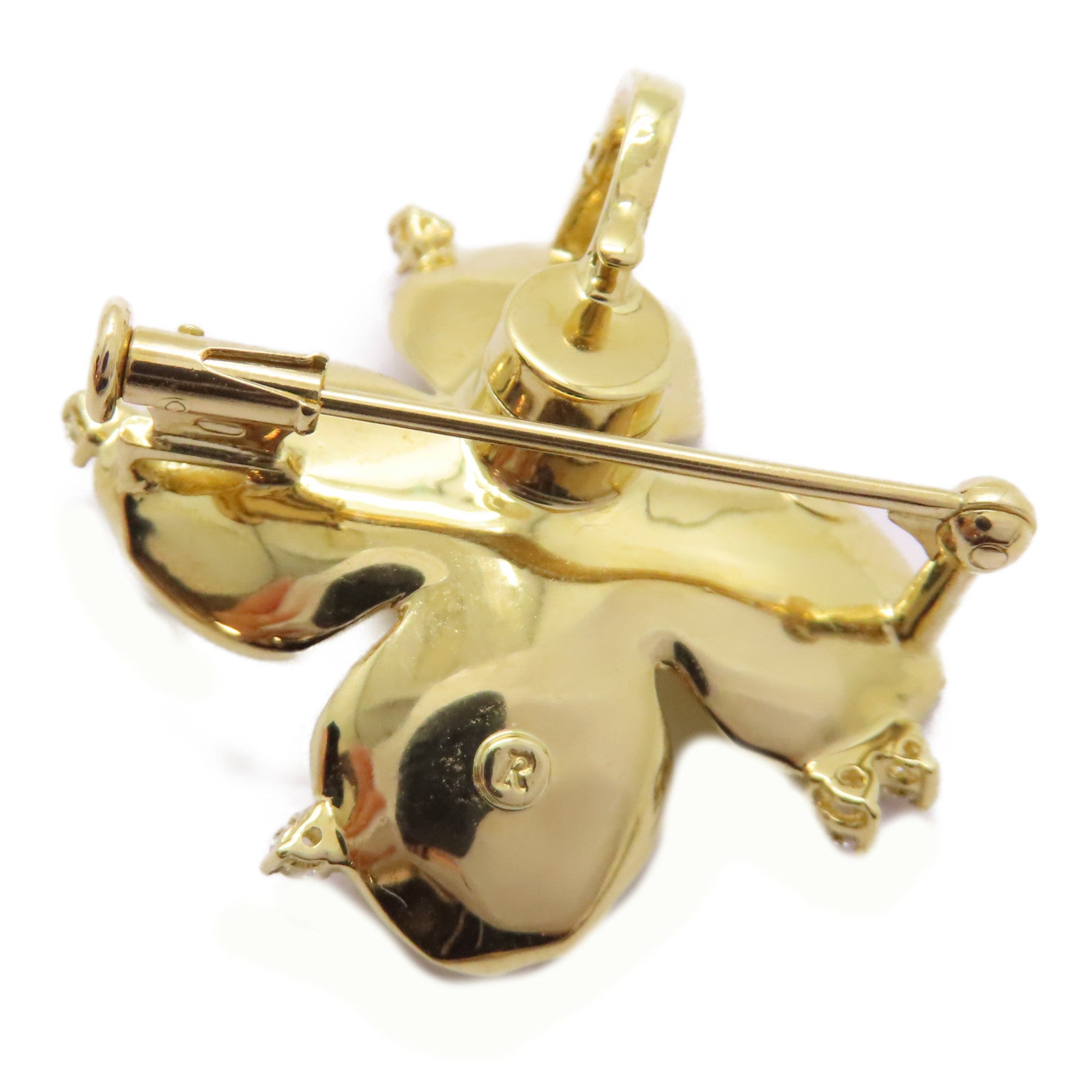 JEWELRY 【激減優惠】18K黃金Diamond Brooch 0.21ct鑽石胸針