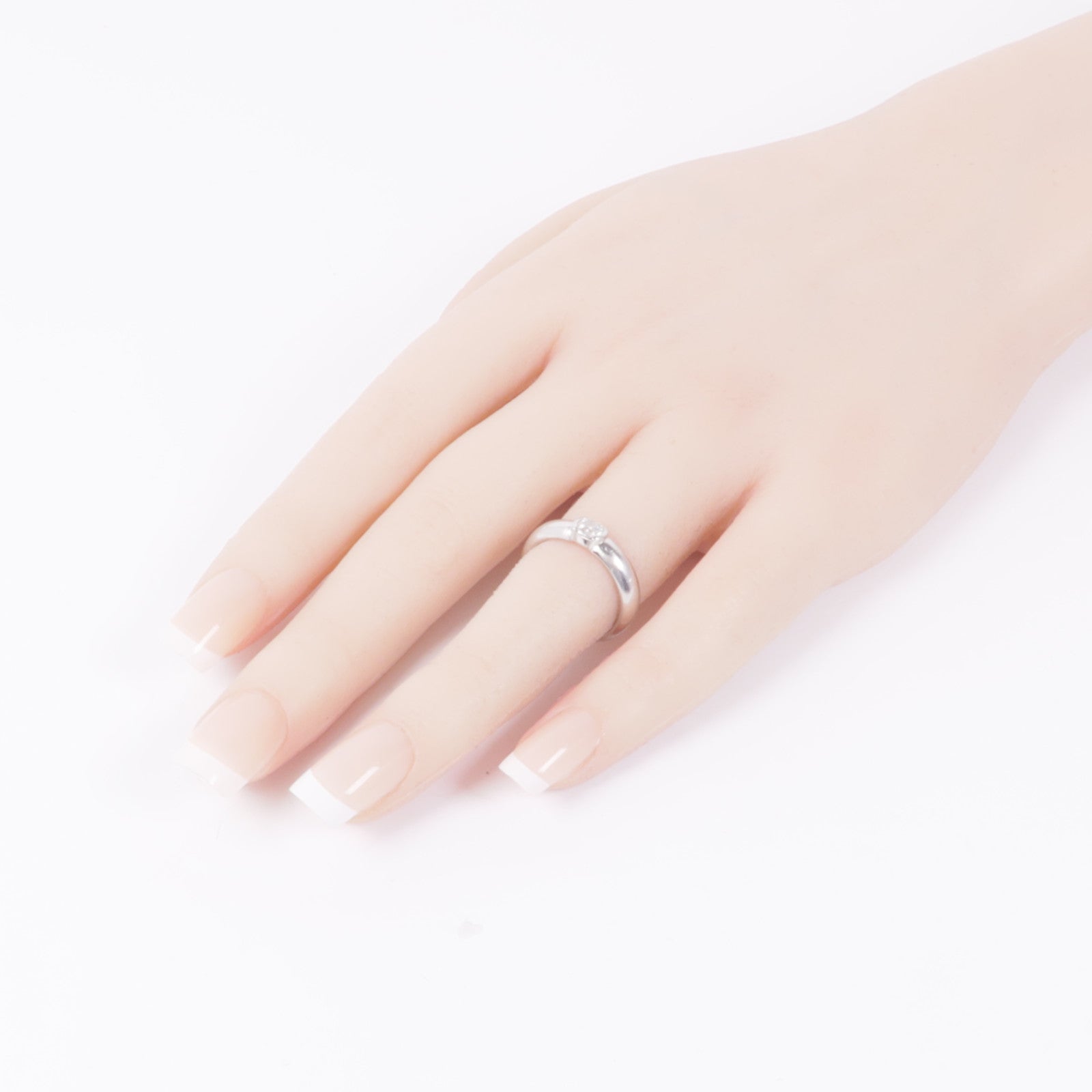 TIFFANY＆CO 【激減優惠】PT950鉑金Dots Diamond Ring鑽石戒指US#5