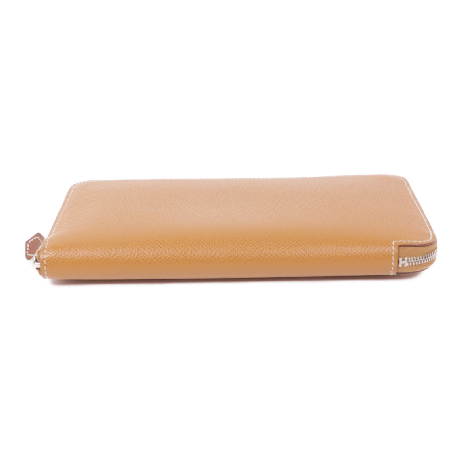 HERMES 【激減優惠】Epsom皮革Silk In Long Wallet銀扣長錢包37 Gold