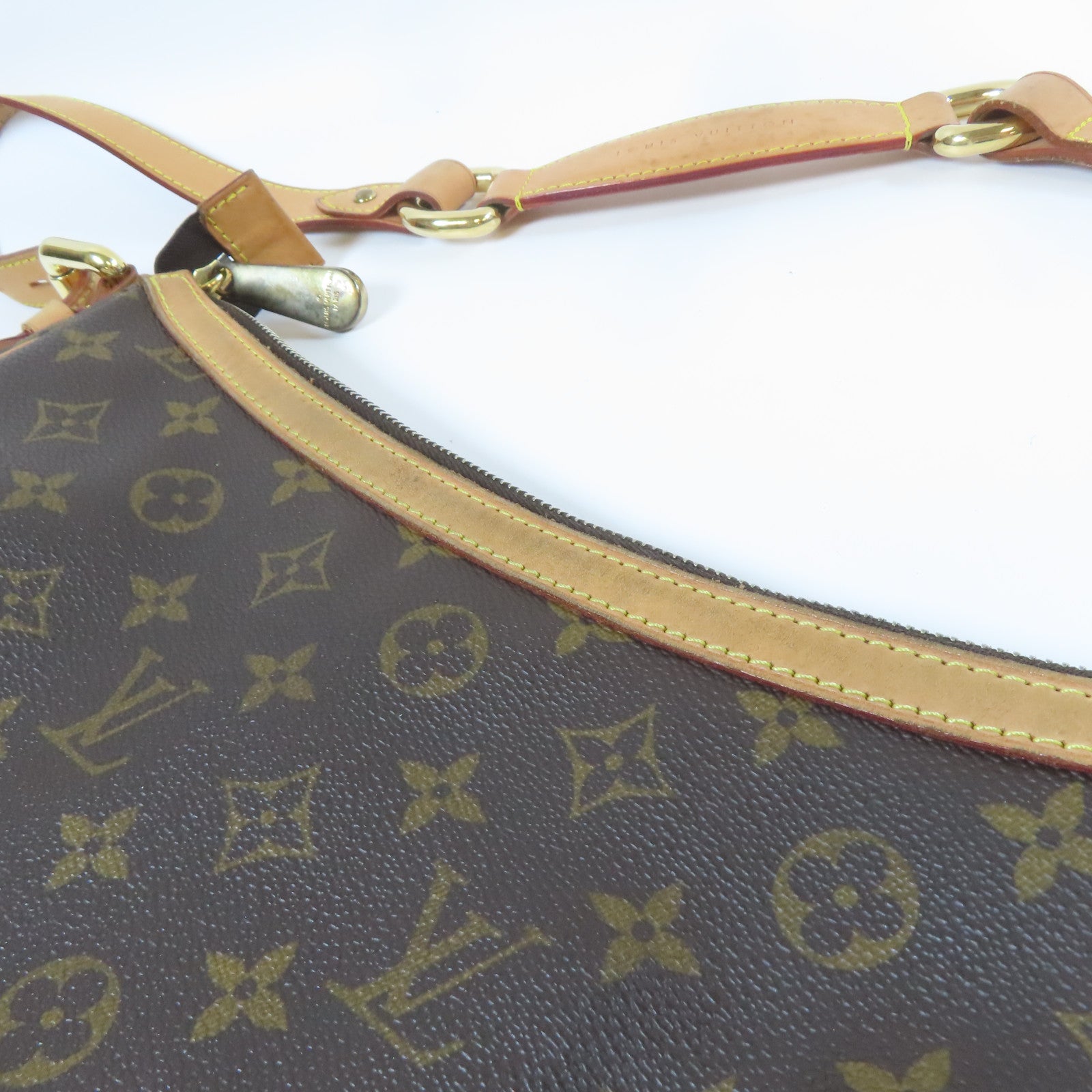 LOUIS VUITTON Monogram Tulum GM金扣肩背袋啡色