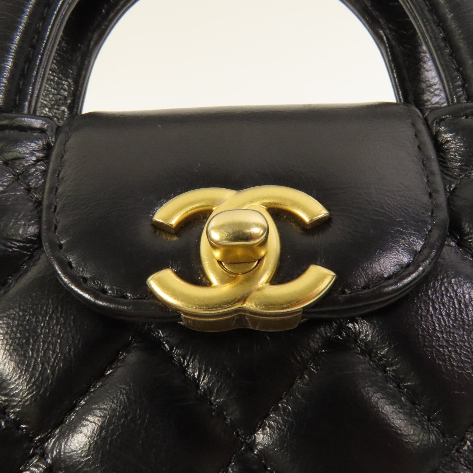 CHANEL 【激減優惠】牛皮皮革Kelly Nano金扣手挽肩背兩用袋