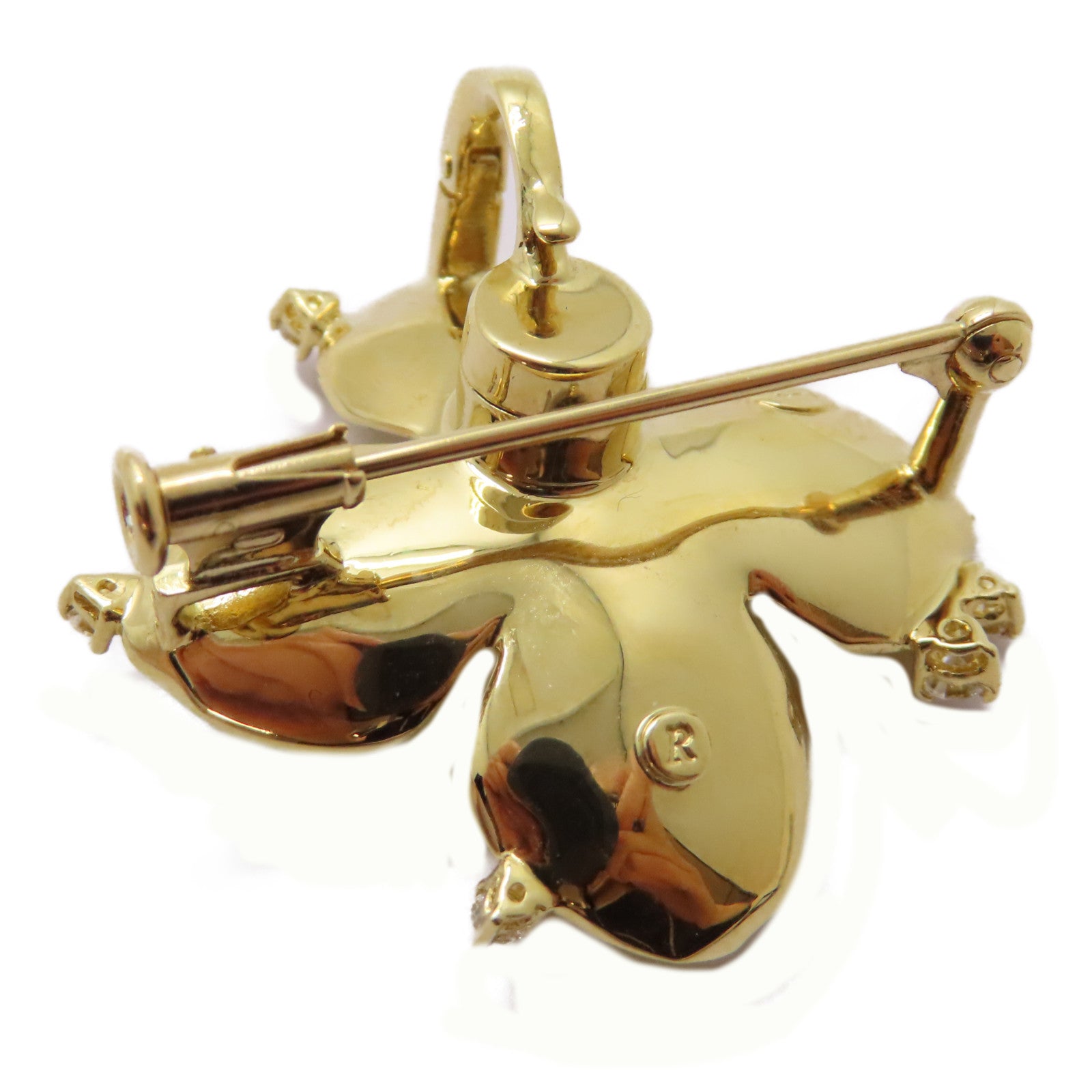 JEWELRY 【激減優惠】18K黃金Diamond Brooch 0.21ct鑽石胸針