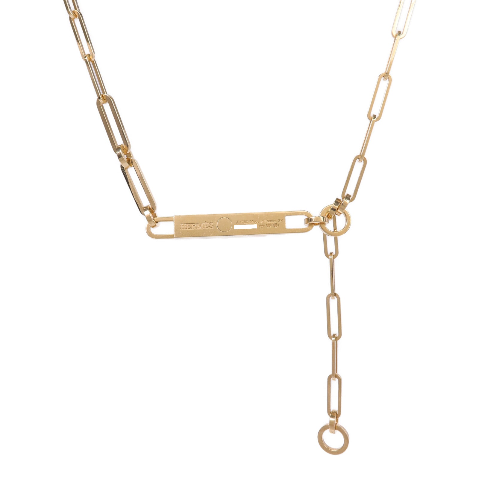 HERMES 18K黃金Kelly Chaine Choker鑽石項鍊