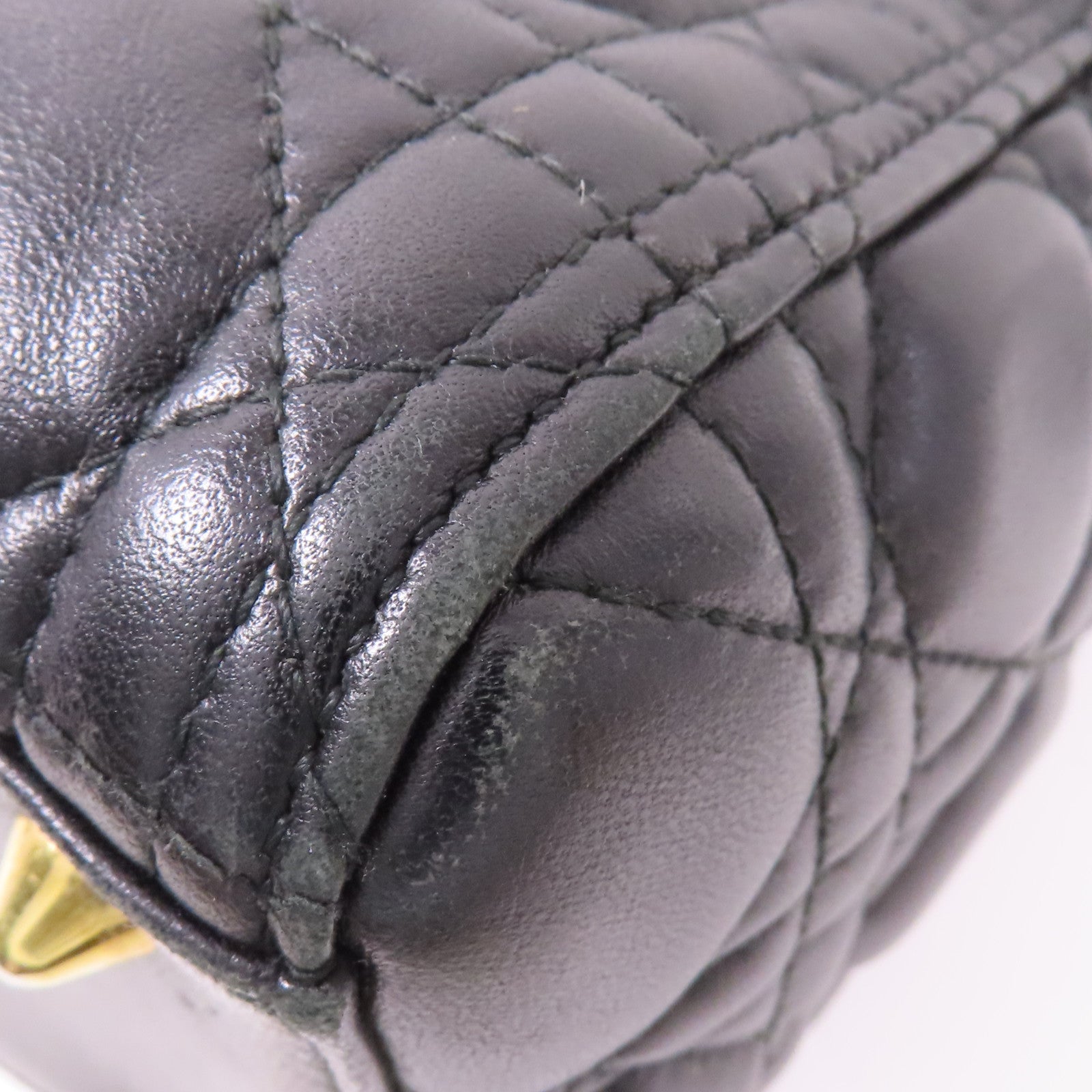 Dior 羊皮皮革Lady Dior金扣手挽肩背兩用袋