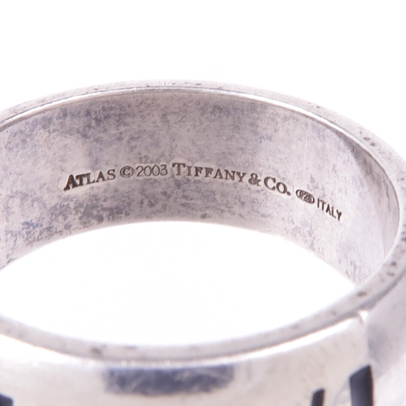TIFFANY＆CO 925純銀Atlas Ring 2003戒指US#8.75