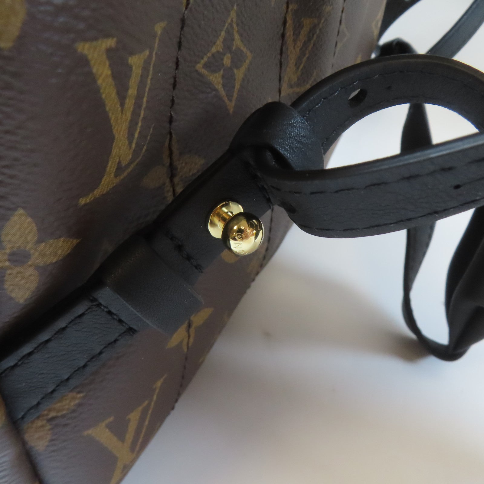 LOUIS VUITTON Monogram Palm Springs MM金扣背包啡色
