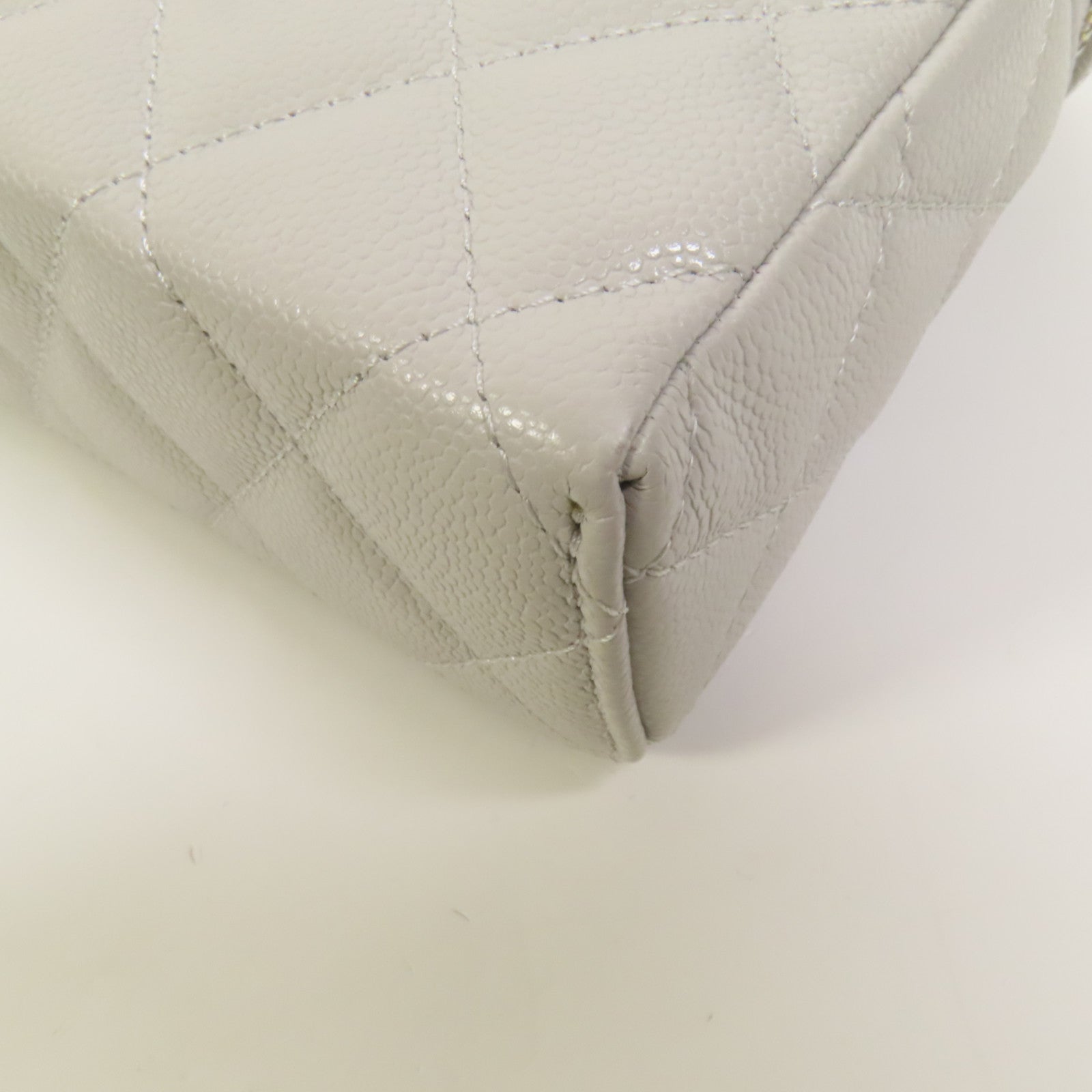 CHANEL 牛皮皮革Vanity Case金扣鏈帶手挽肩背兩用袋