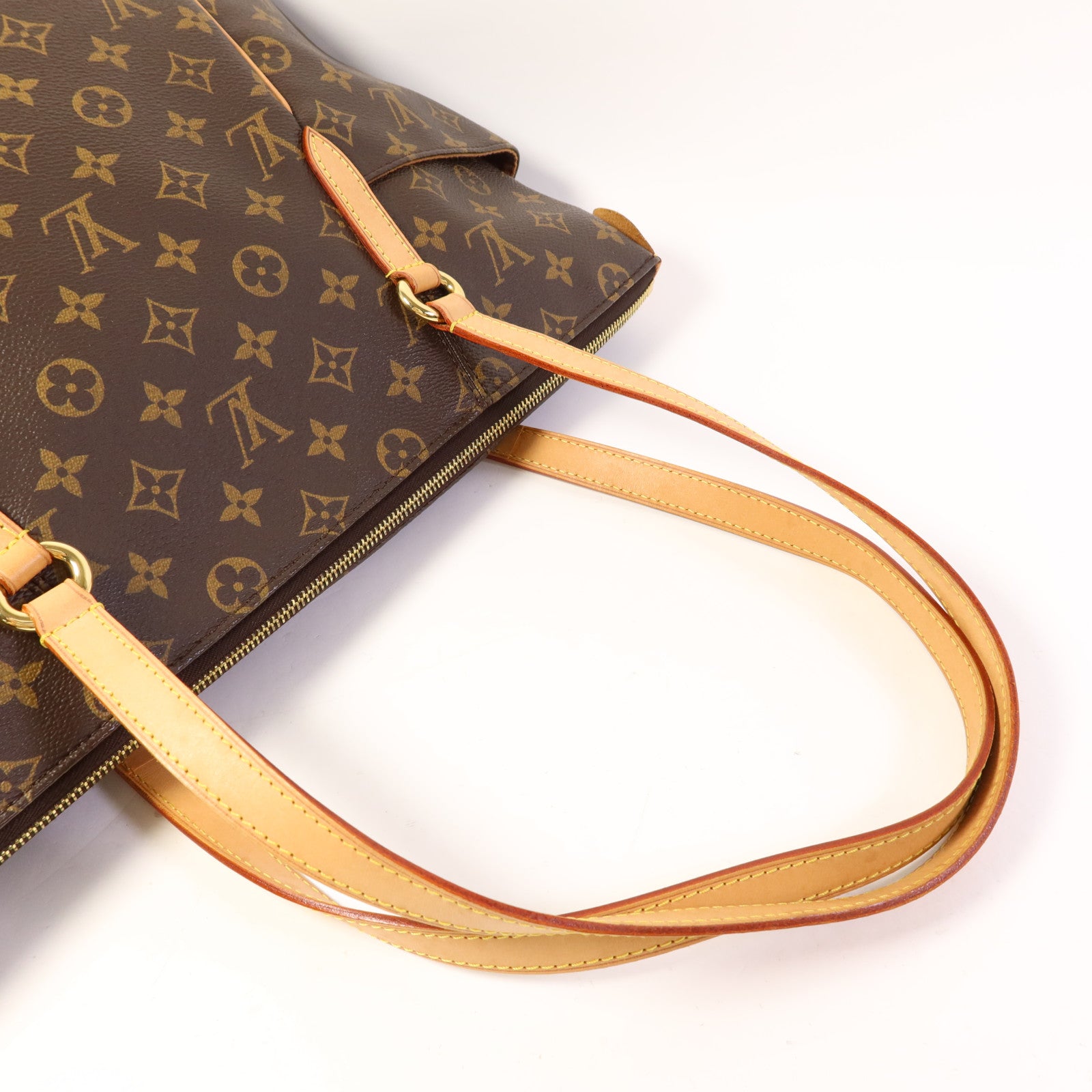 LOUIS VUITTON Monogram Totally MM金扣肩背袋棕色