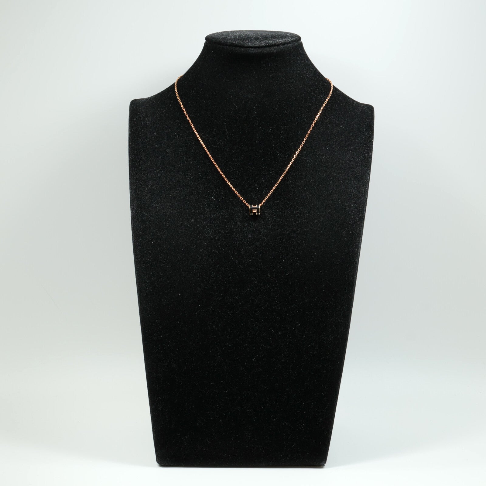 HERMES 金屬/琺瑯Mini Pop H Necklace項鍊
