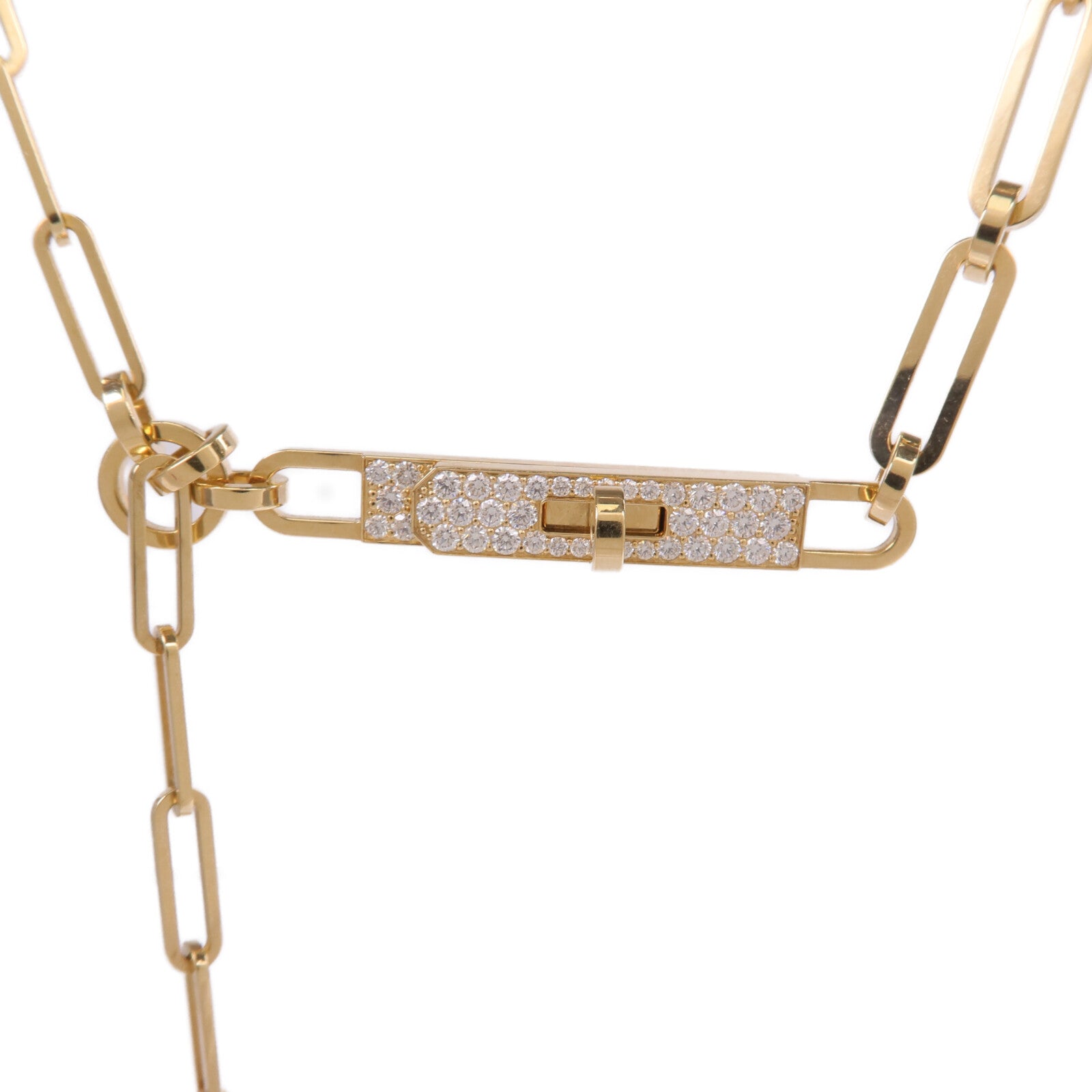 HERMES 18K黃金Kelly Chaine Choker鑽石項鍊