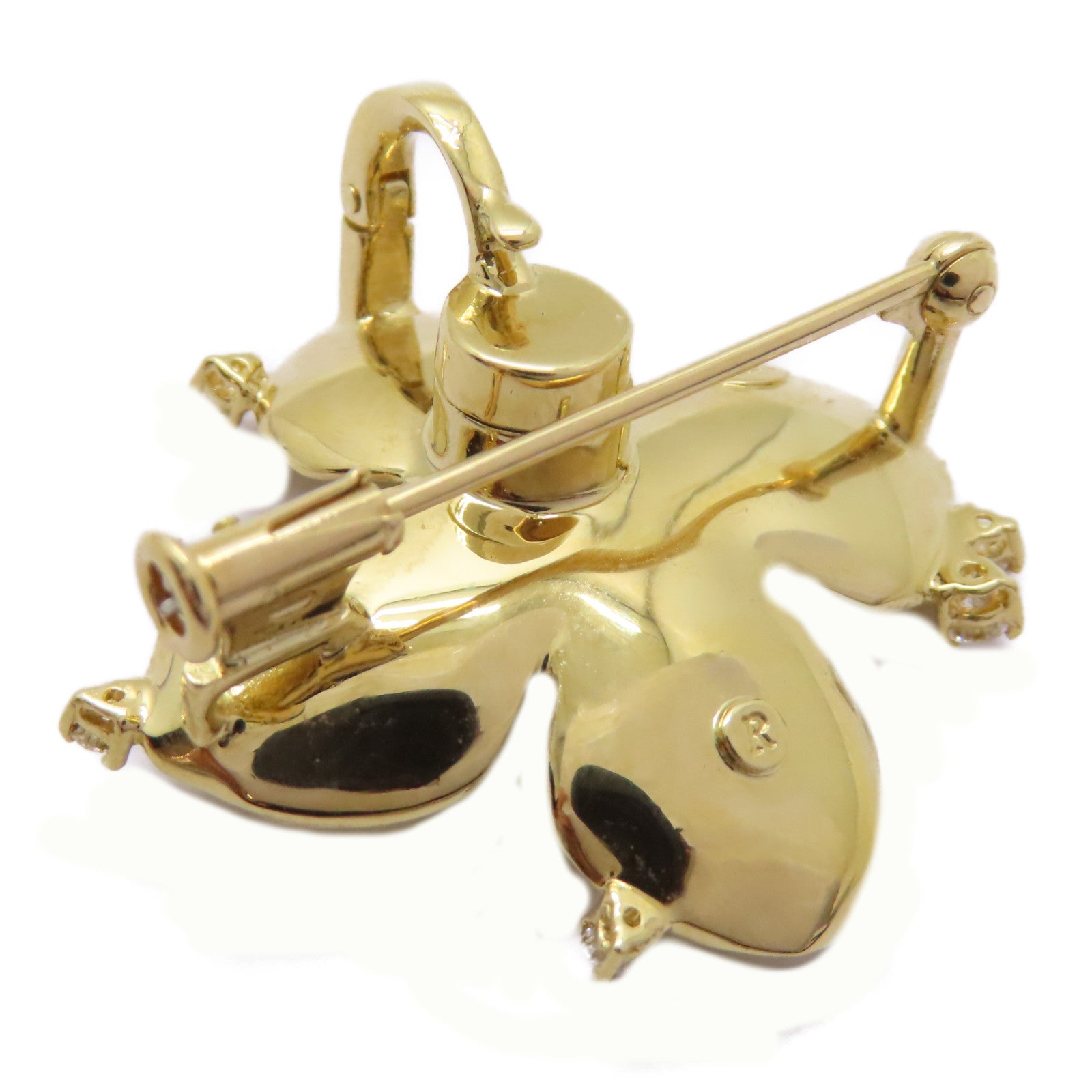 JEWELRY 【激減優惠】18K黃金Diamond Brooch 0.21ct鑽石胸針