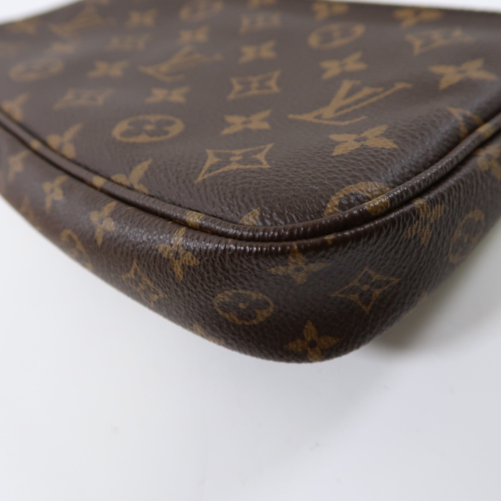 LOUIS VUITTON Monogram Multi Pochette Accessoires金扣手挽肩背兩用袋棕色