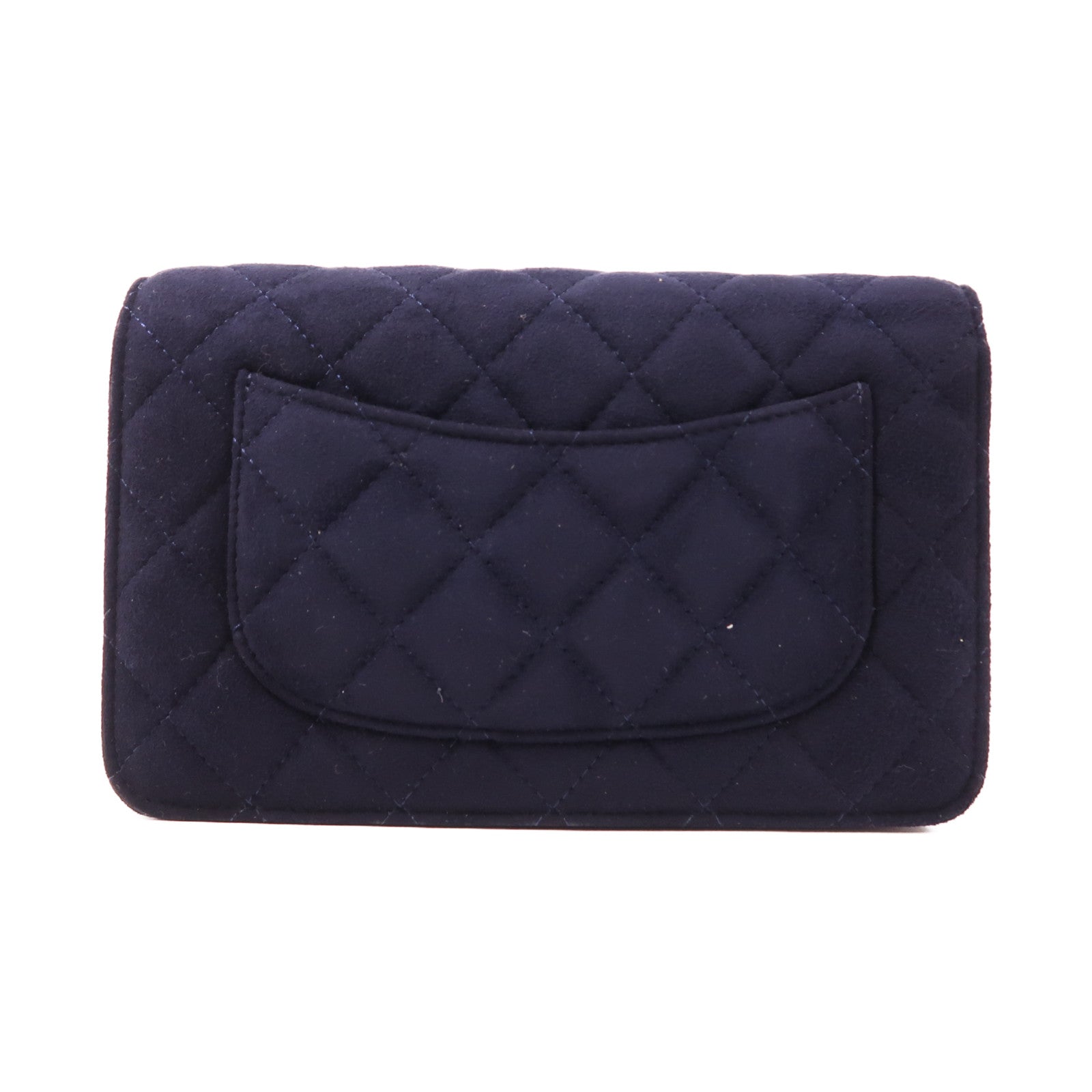 CHANEL 麂皮皮革WOC Wallet On Chain銀扣鏈帶肩背袋