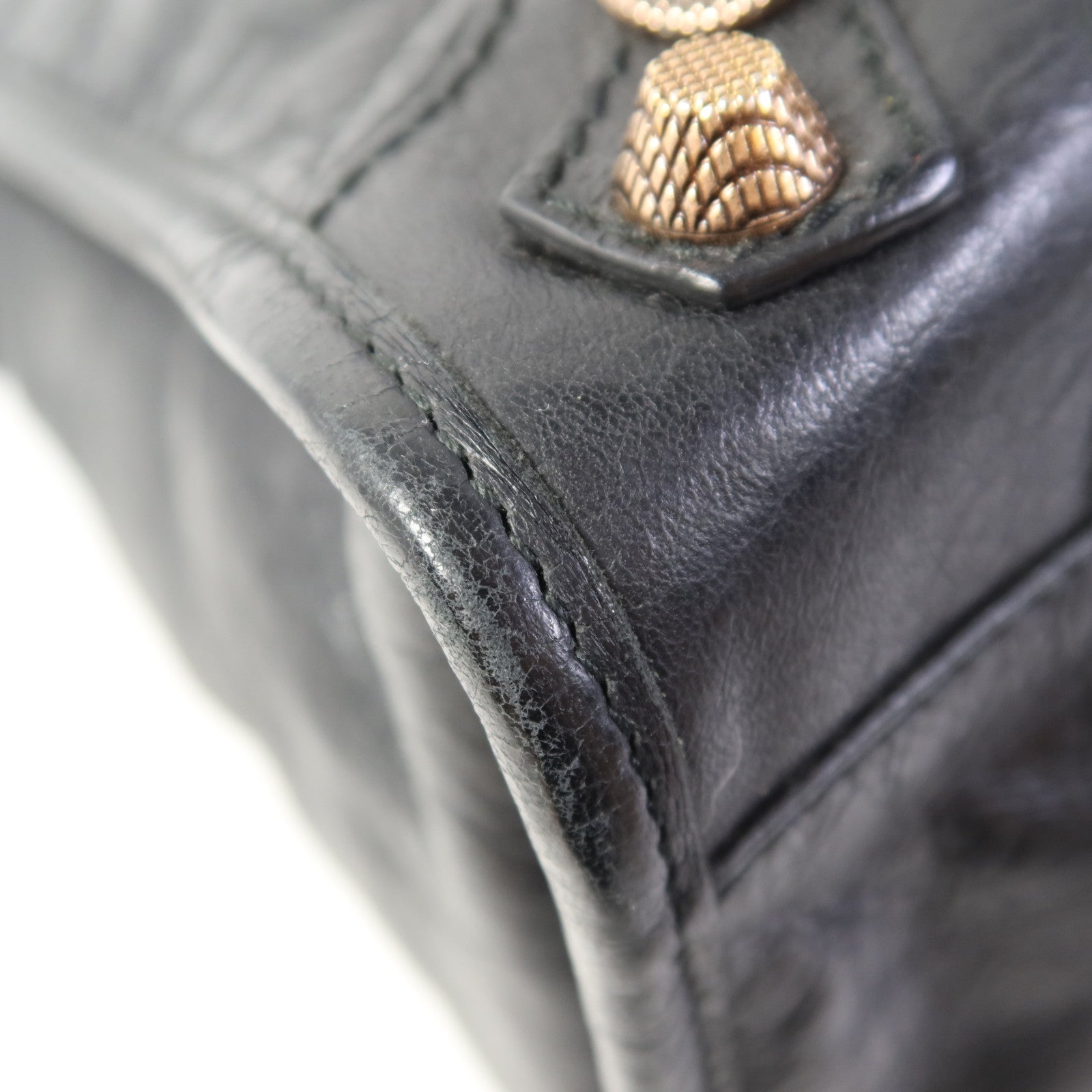 BALENCIAGA 牛皮皮革Giant City金扣手挽肩背兩用袋