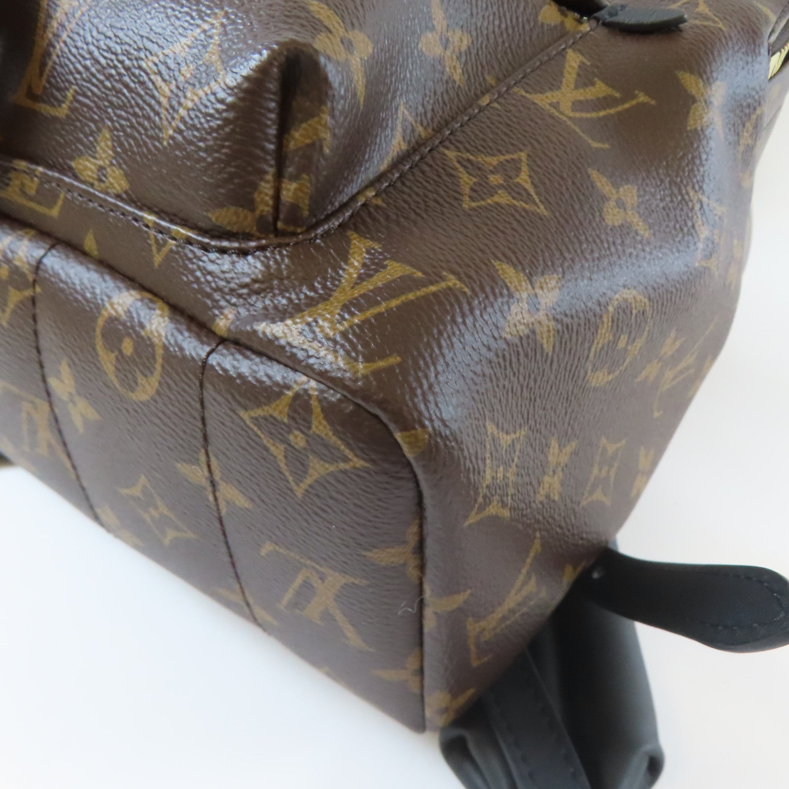 LOUIS VUITTON Monogram Palm Springs MM金扣背包啡色