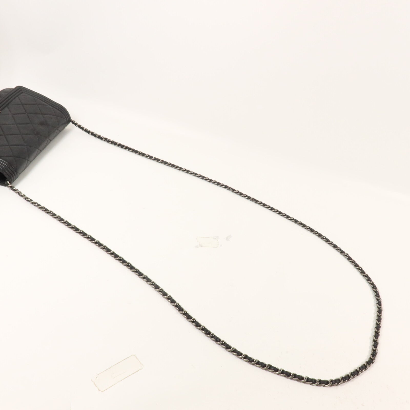 CHANEL 羊皮皮革Boy Wallet On Chain鏈帶肩背袋