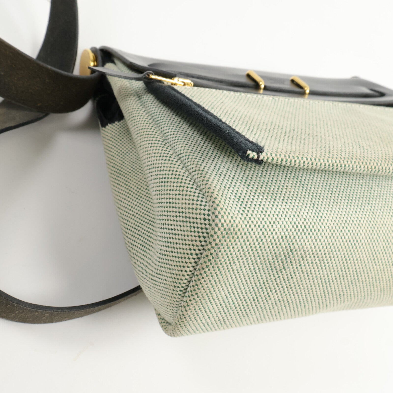 HERMES 帆布Mini Herbag肩背袋