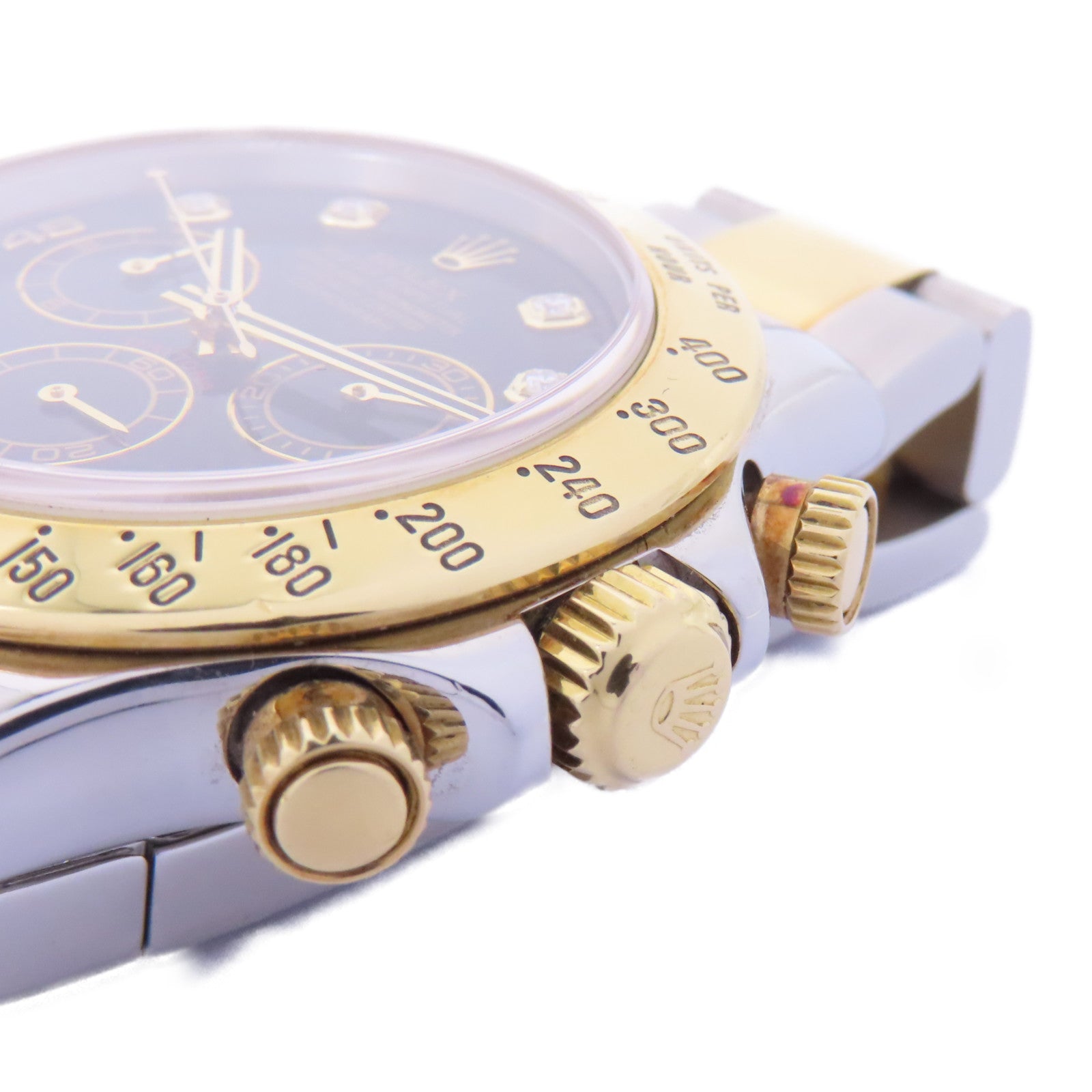 ROLEX Daytona 18K黃金/不鏽鋼手錶自動機芯黑色
