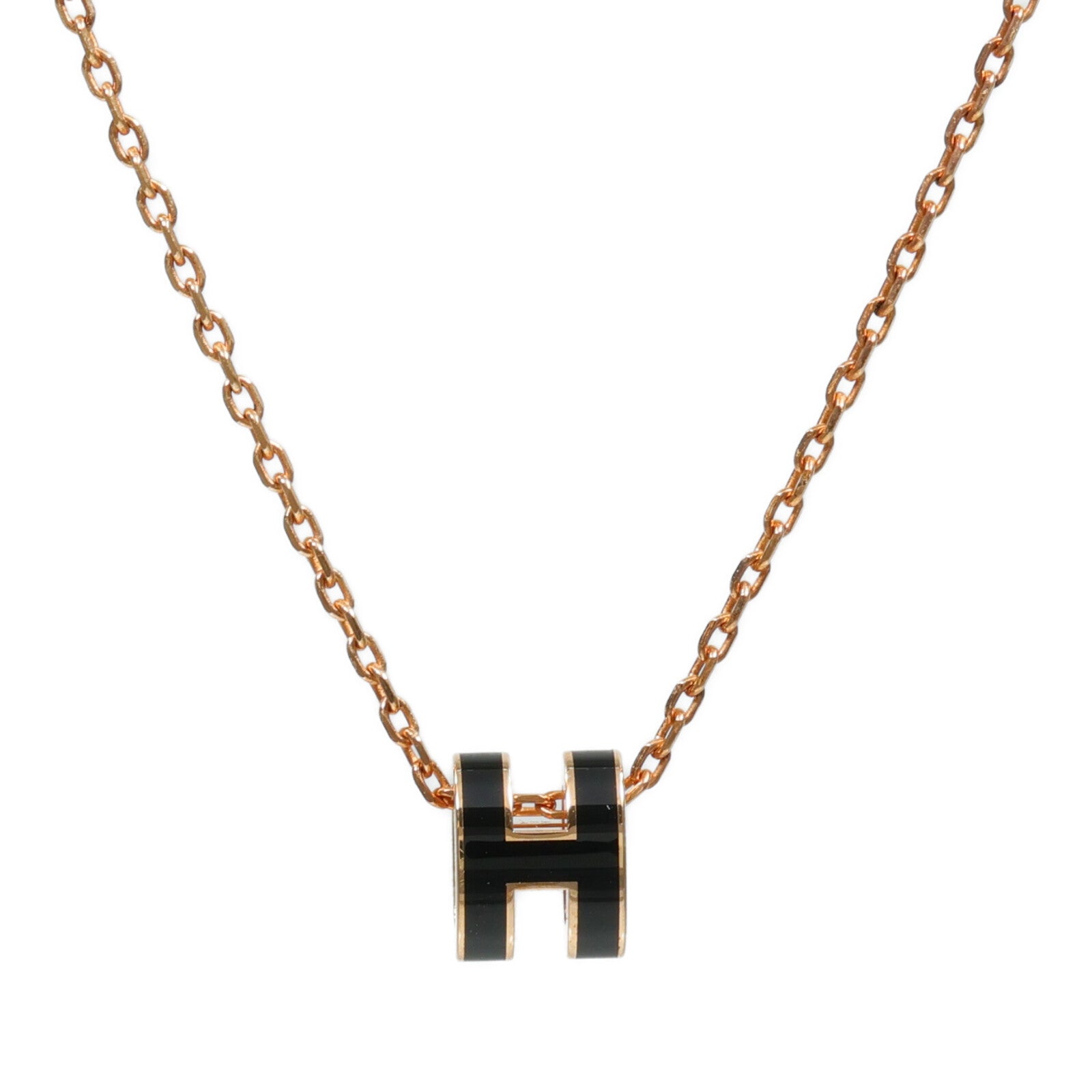 HERMES 金屬/琺瑯Mini Pop H Necklace項鍊