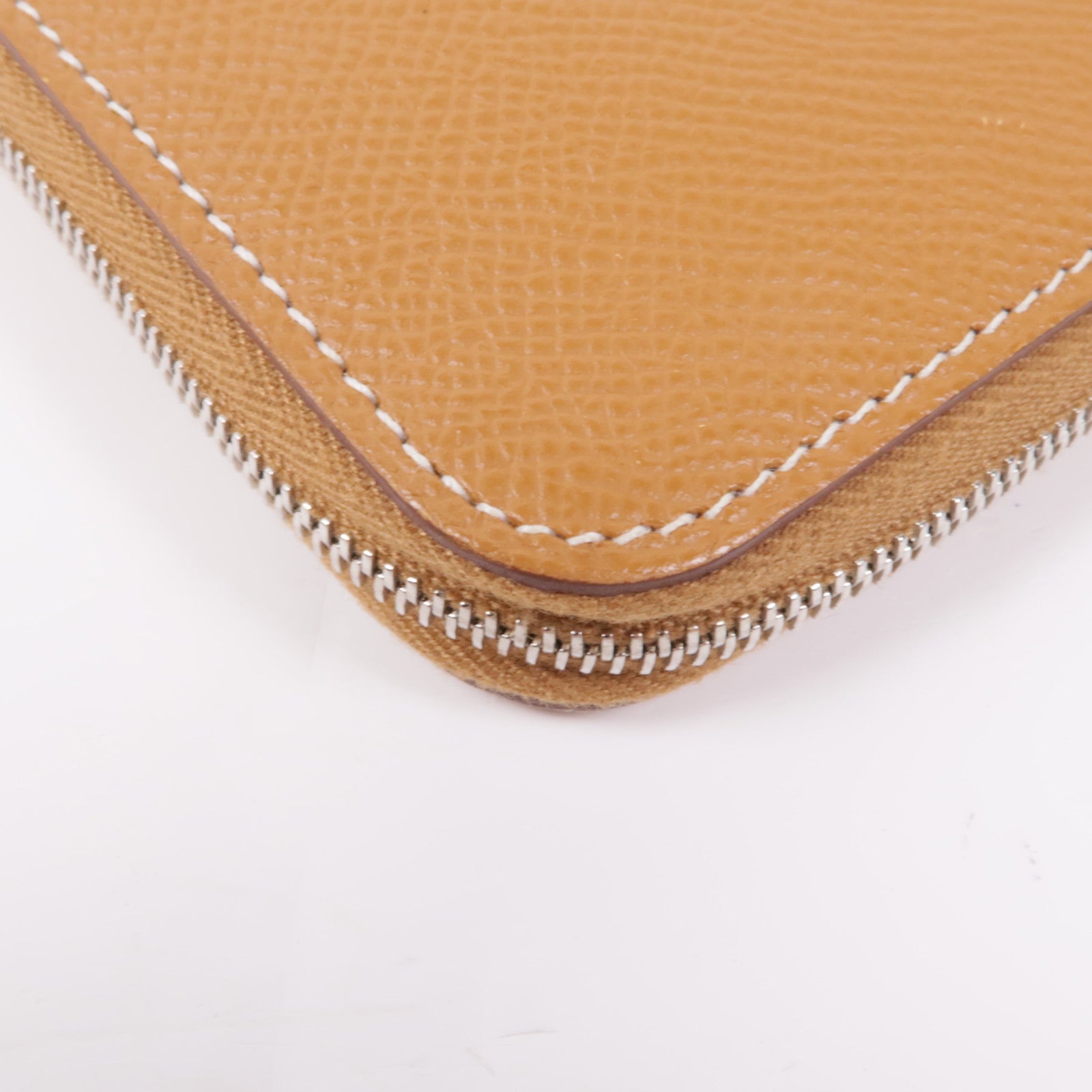 HERMES Epsom皮革Silk In Long Wallet銀扣長錢包37 Gold