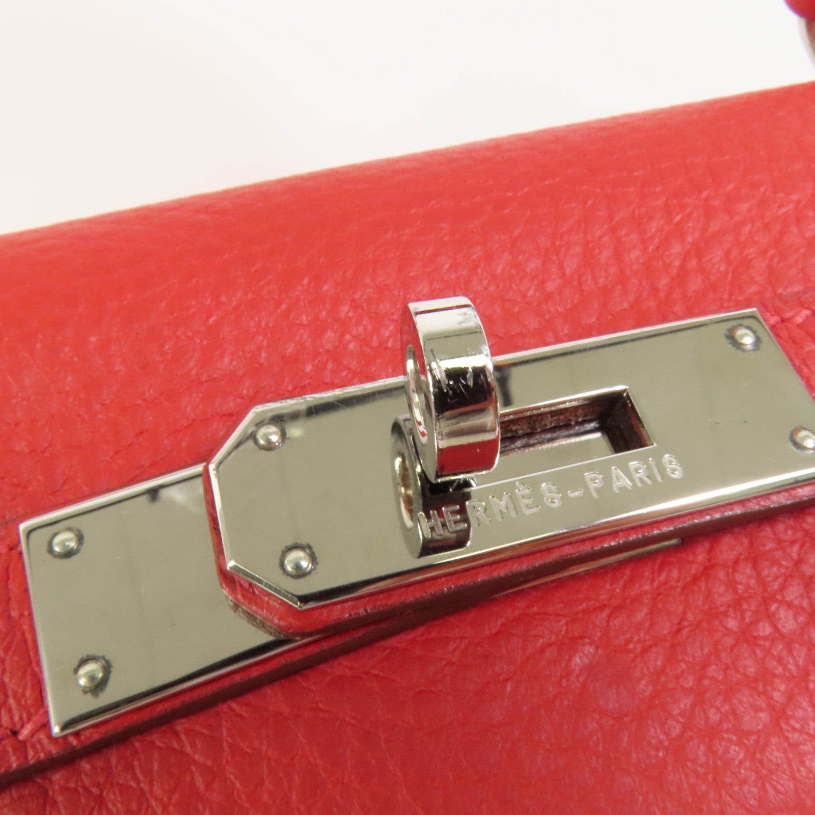 HERMES Togo皮革Kelly 32手挽肩背兩用袋Rouge de Coeur