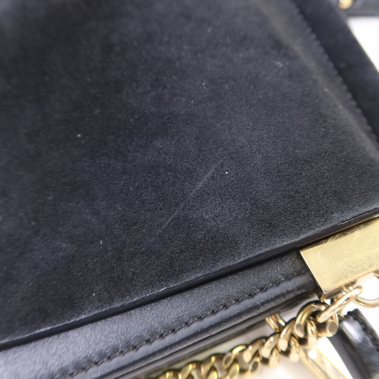 Chloe 牛皮皮革/麂皮皮革Faye金扣肩背袋