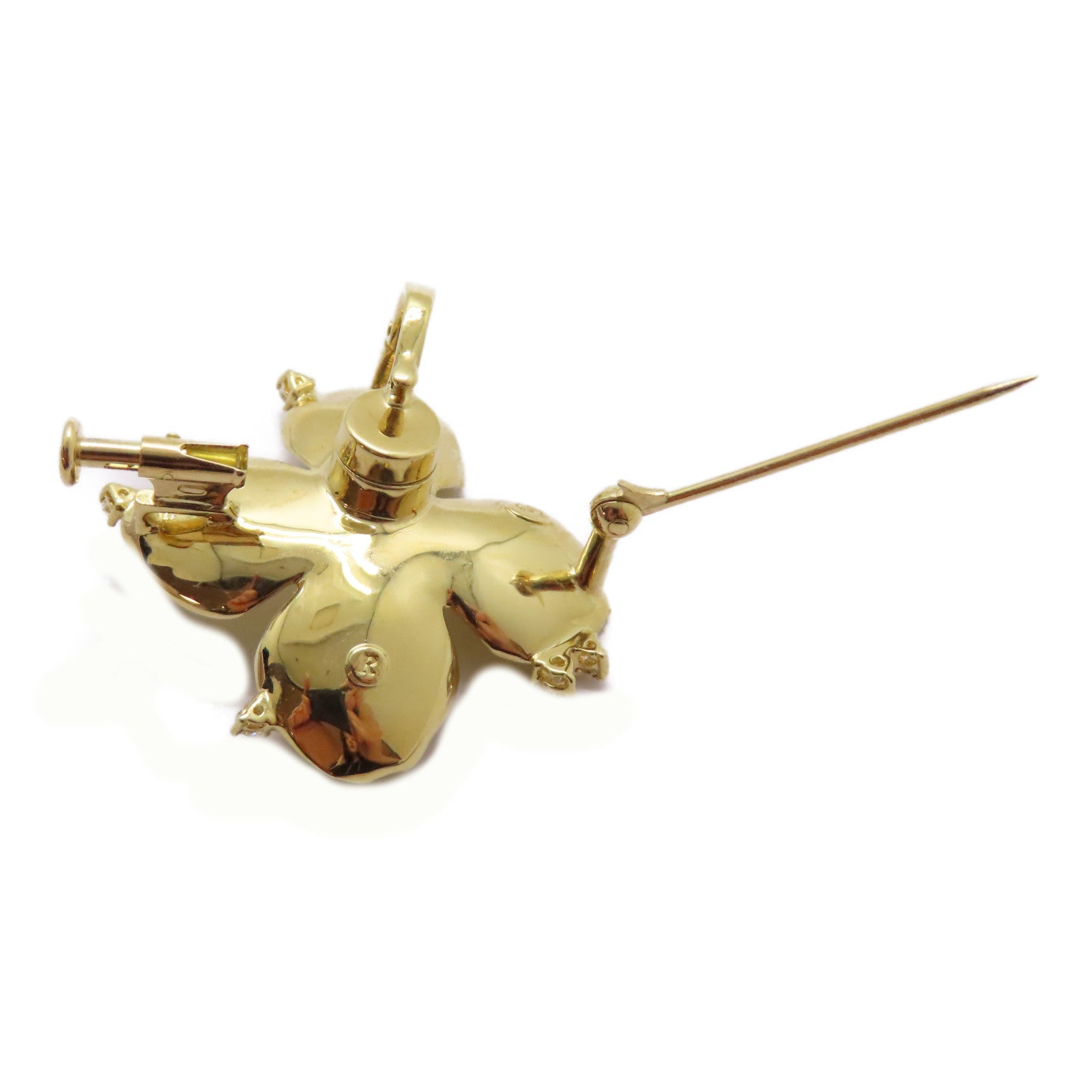 JEWELRY 【激減優惠】18K黃金Diamond Brooch 0.21ct鑽石胸針