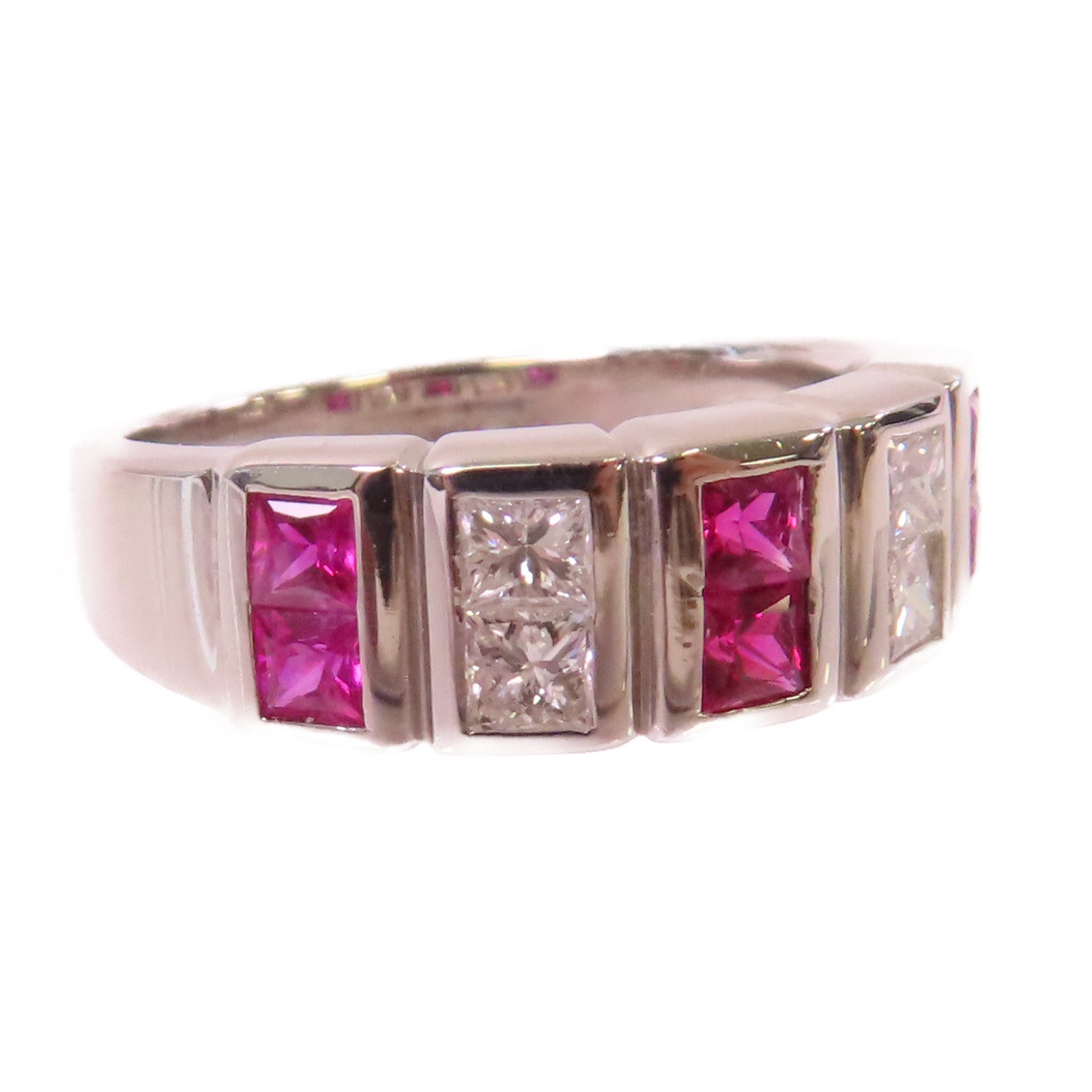 JEWELRY 【激減優惠】PT900鉑金/0.70ct紅寶石/0.40ct鑽石Ruby Ring戒指US#6.75