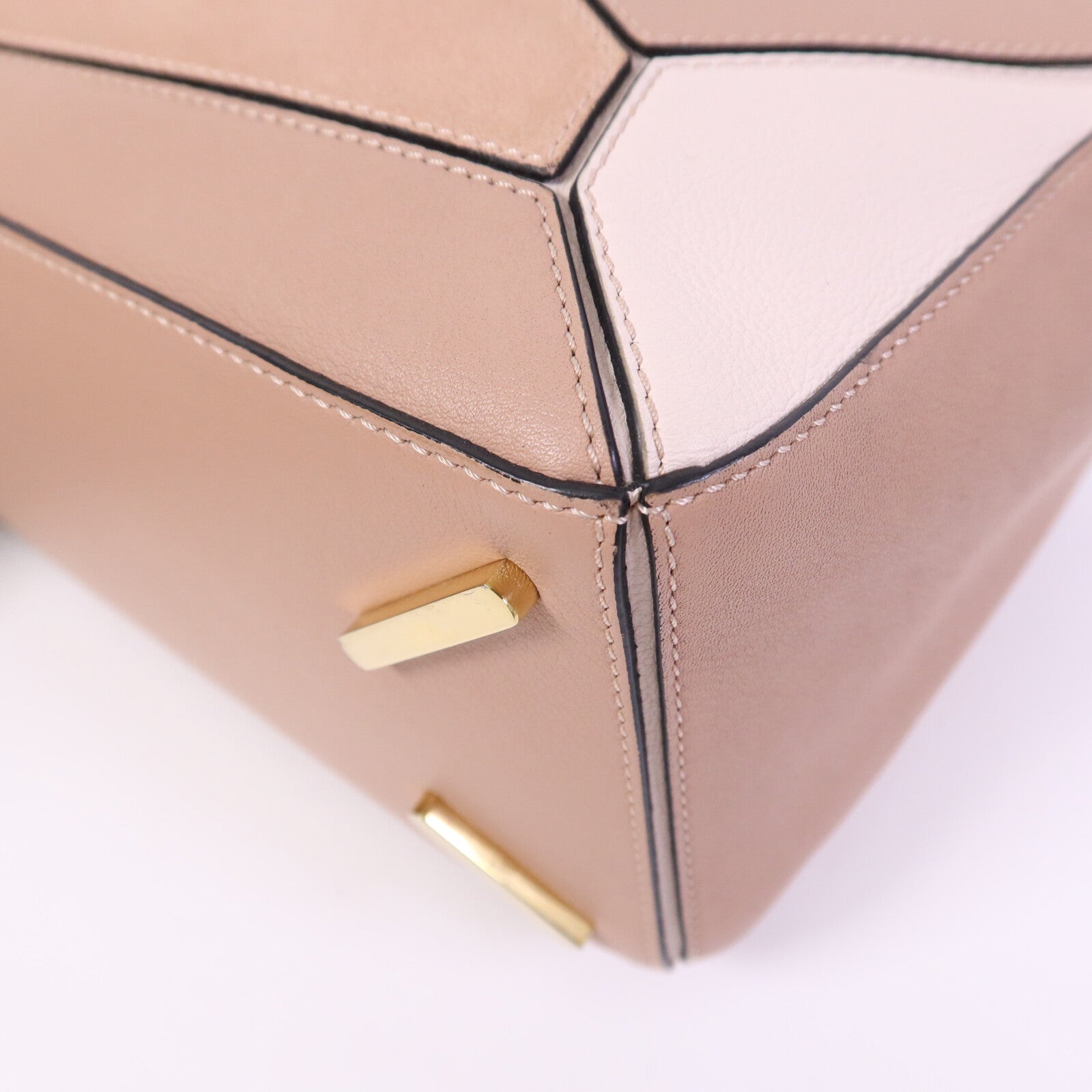 LOEWE 牛皮皮革Puzzle Medium金扣手挽肩背兩用袋