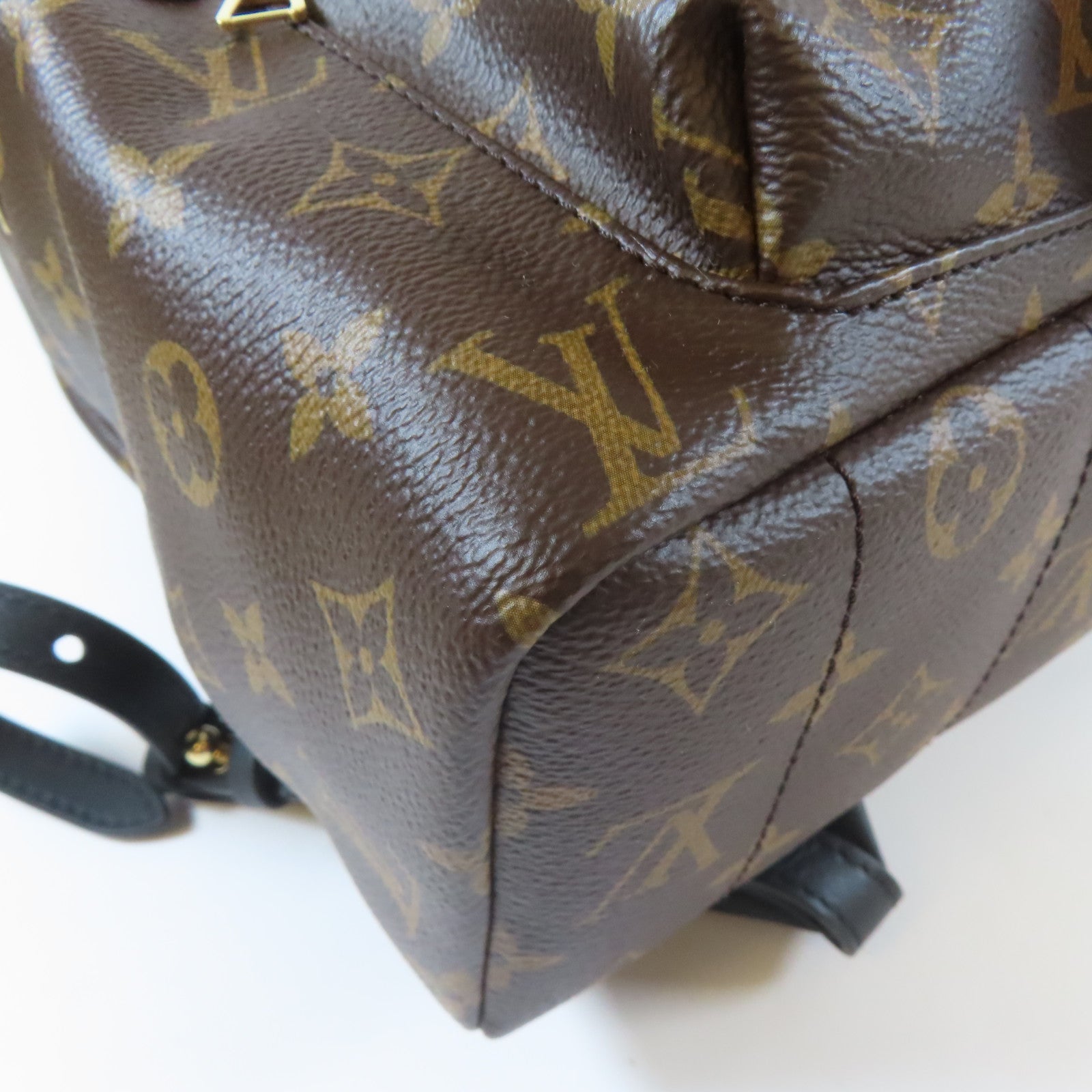 LOUIS VUITTON Monogram Palm Springs MM金扣背包啡色
