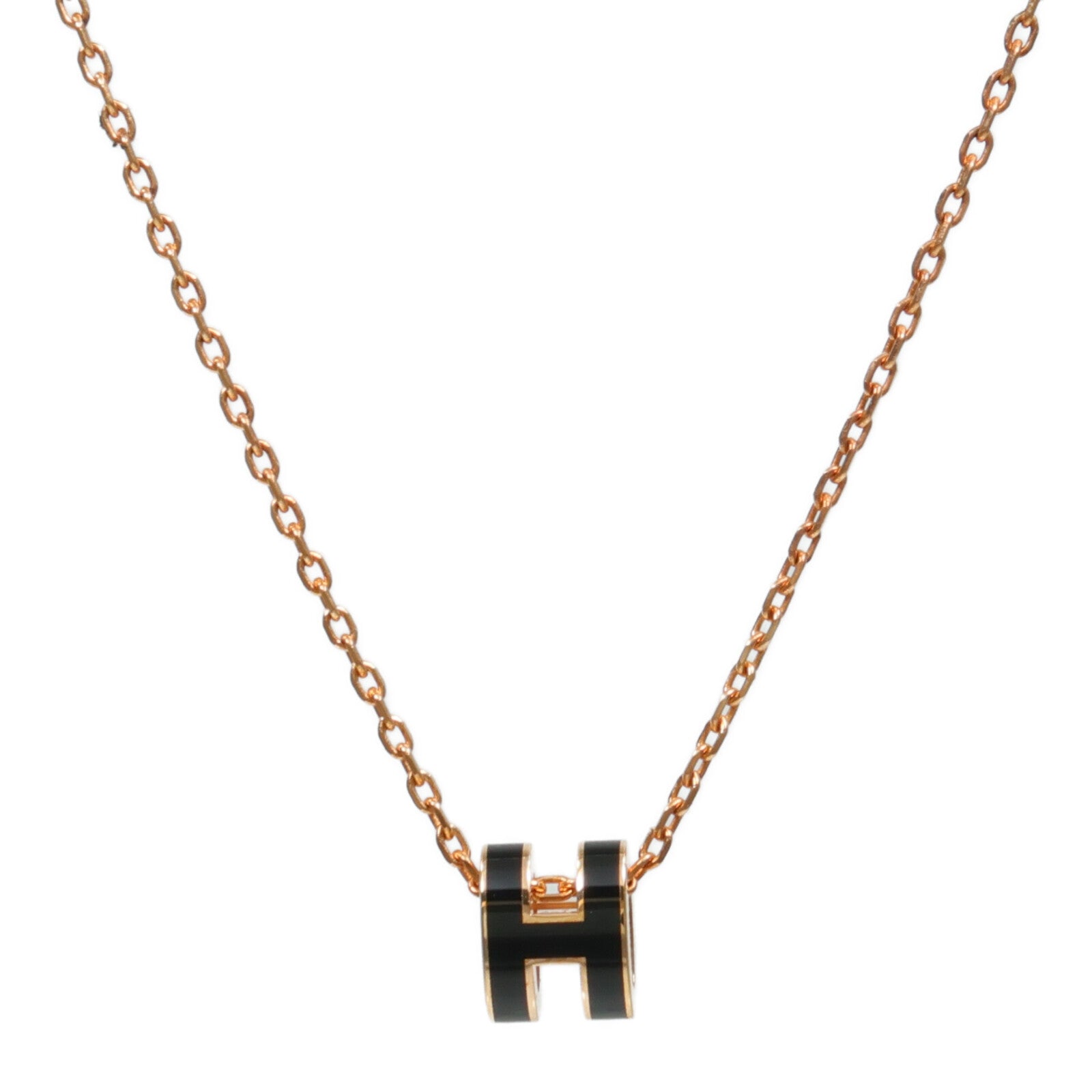 HERMES 金屬/琺瑯Mini Pop H Necklace項鍊
