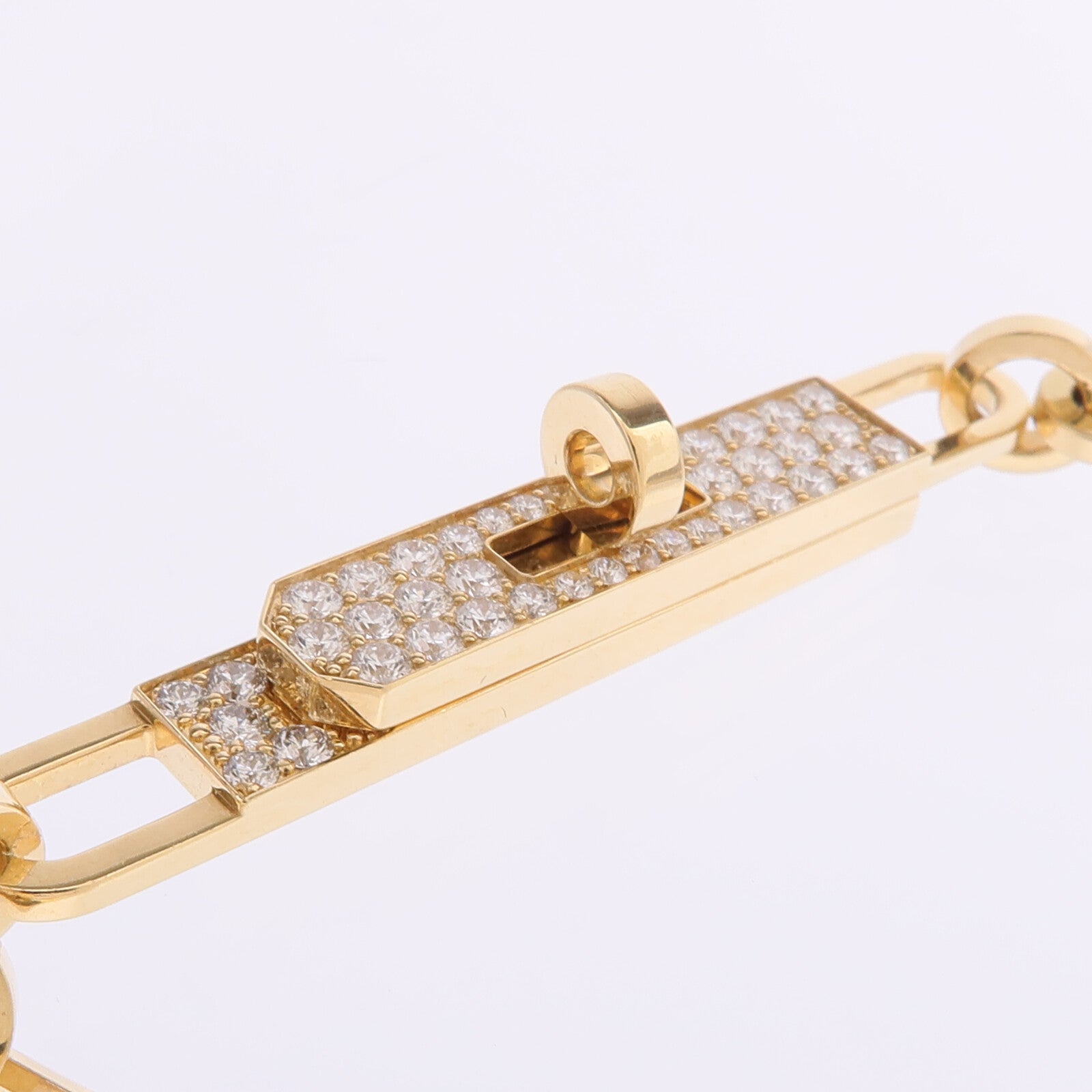 HERMES 18K黃金Kelly Chaine Choker鑽石項鍊