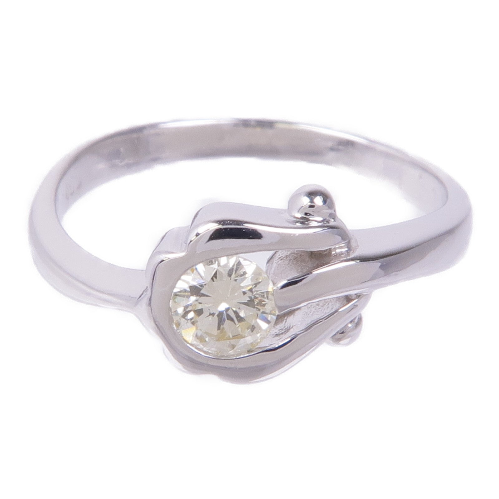 JEWELRY Diamond Ring 18K White Gold US#5.5