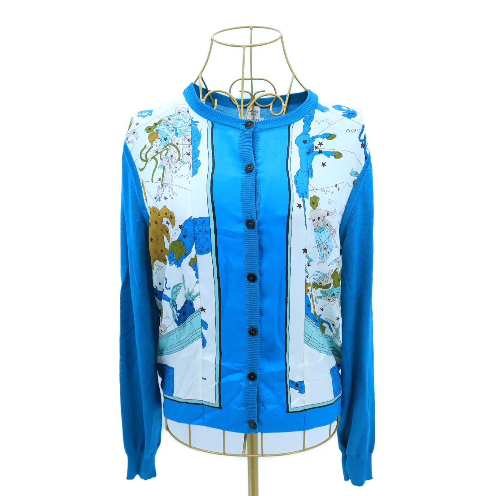 HERMES Silk Twillaine Long-Sleeve Knit Cardigan針織