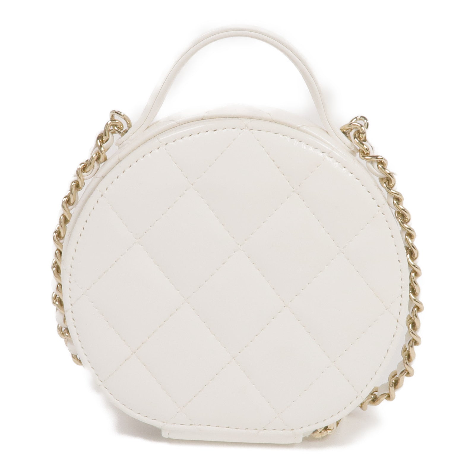 CHANEL 羊皮皮革2 Way Shoulder金扣手挽肩背兩用袋
