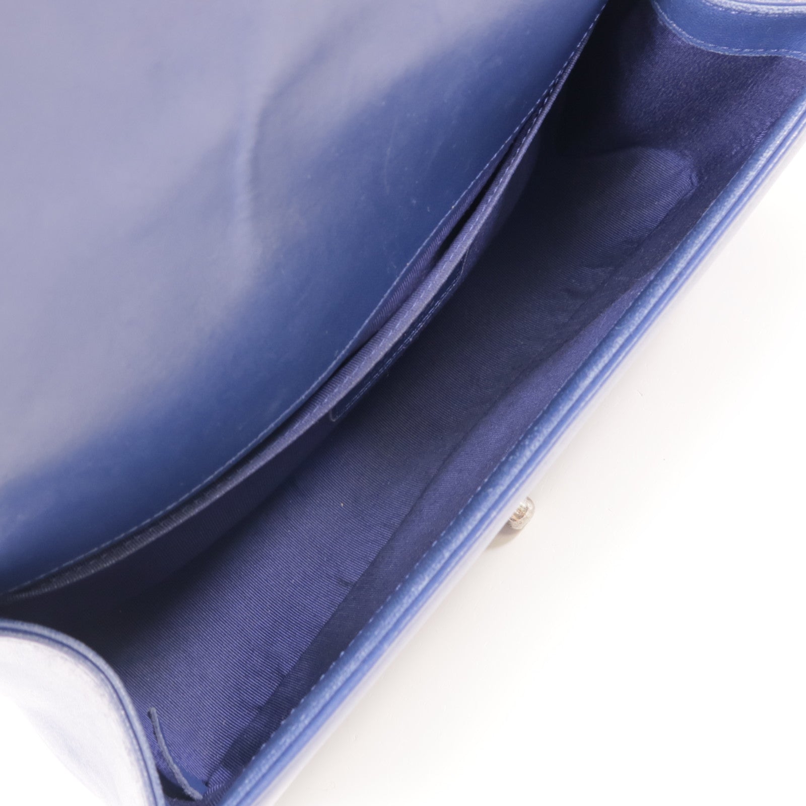 CHANEL (PRICE DOWN) CC Boy 25cm Shoulder Bag #23232297 Lambskin Leather Navy