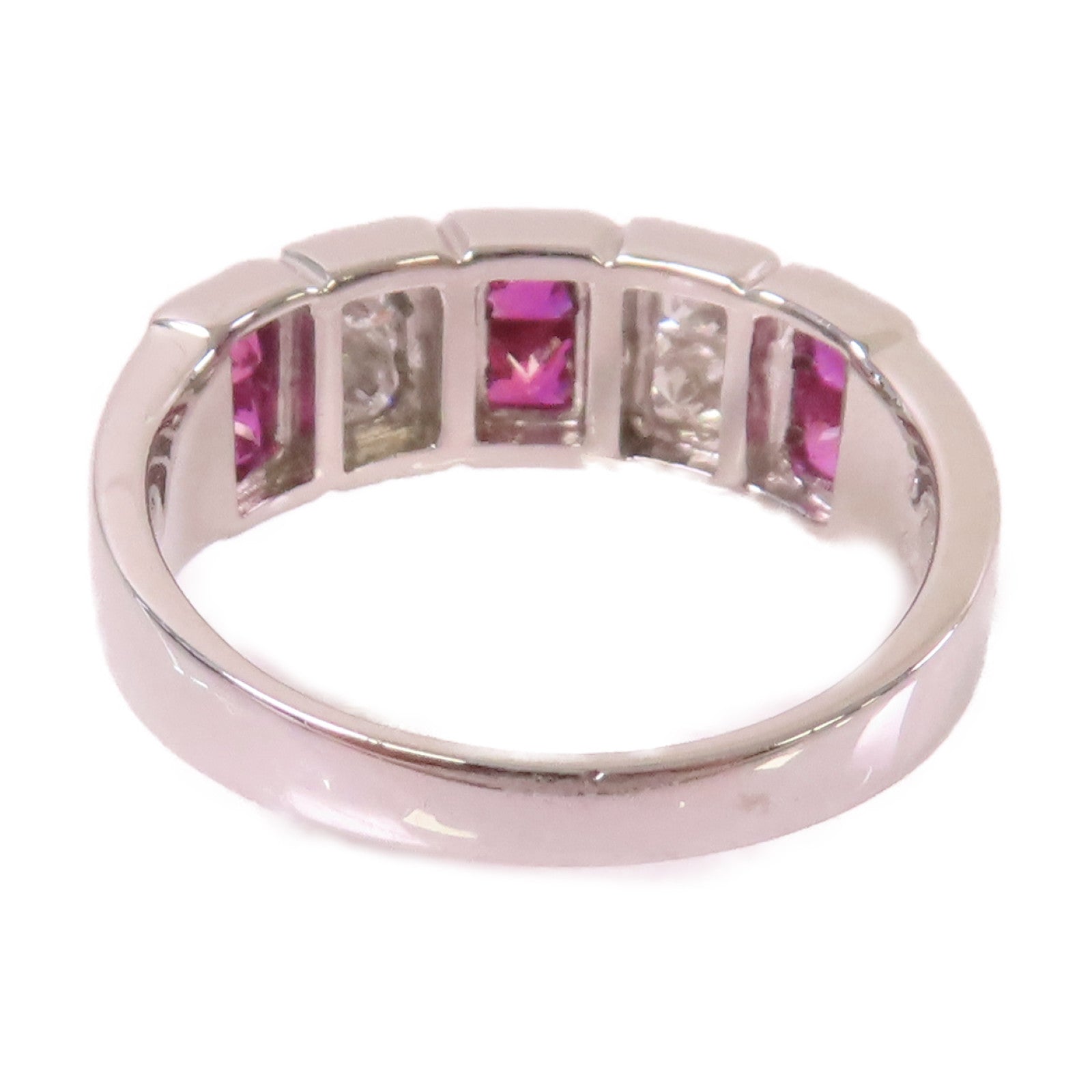 JEWELRY 【激減優惠】PT900鉑金/0.70ct紅寶石/0.40ct鑽石Ruby Ring戒指US#6.75