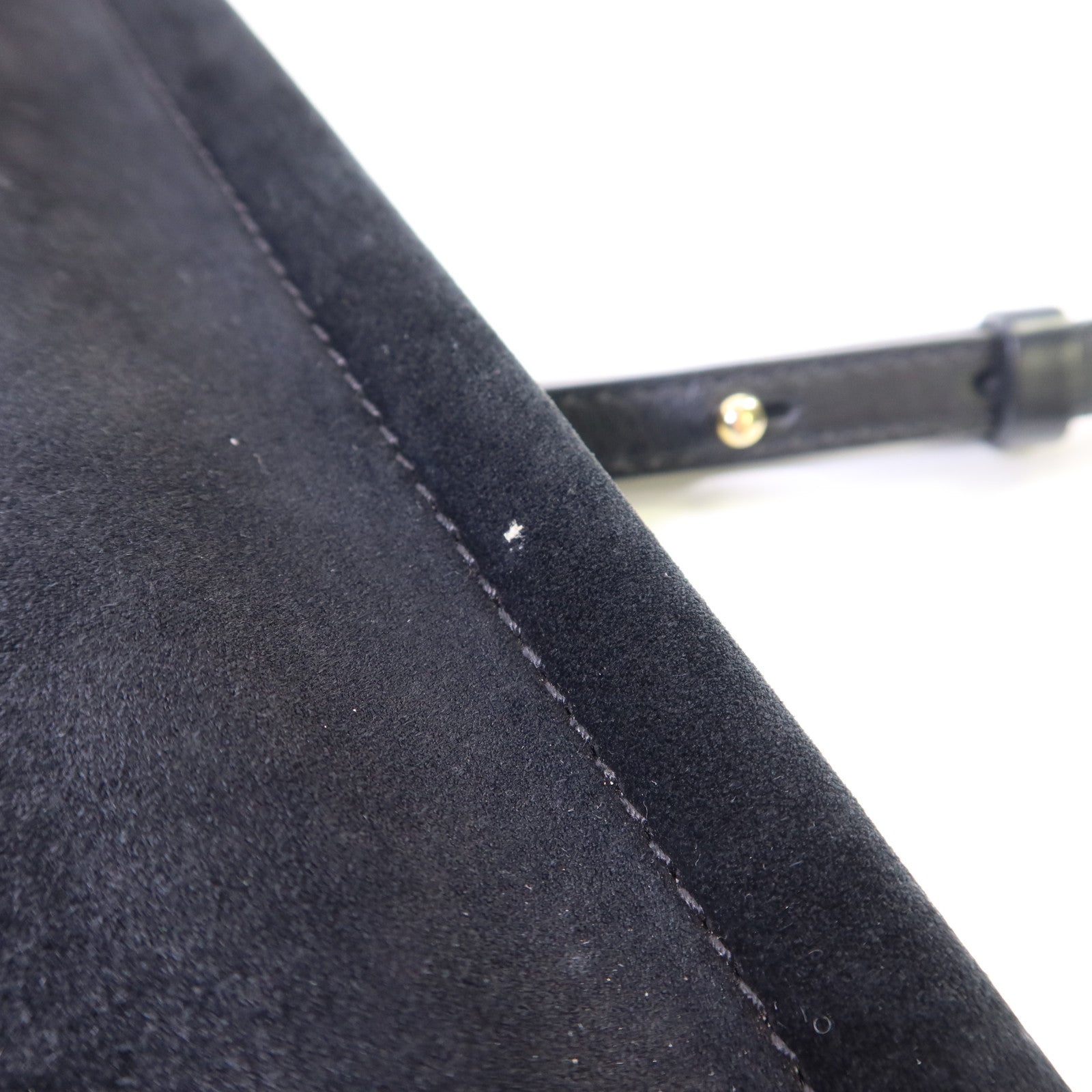 Chloe 牛皮皮革/麂皮皮革Faye金扣肩背袋