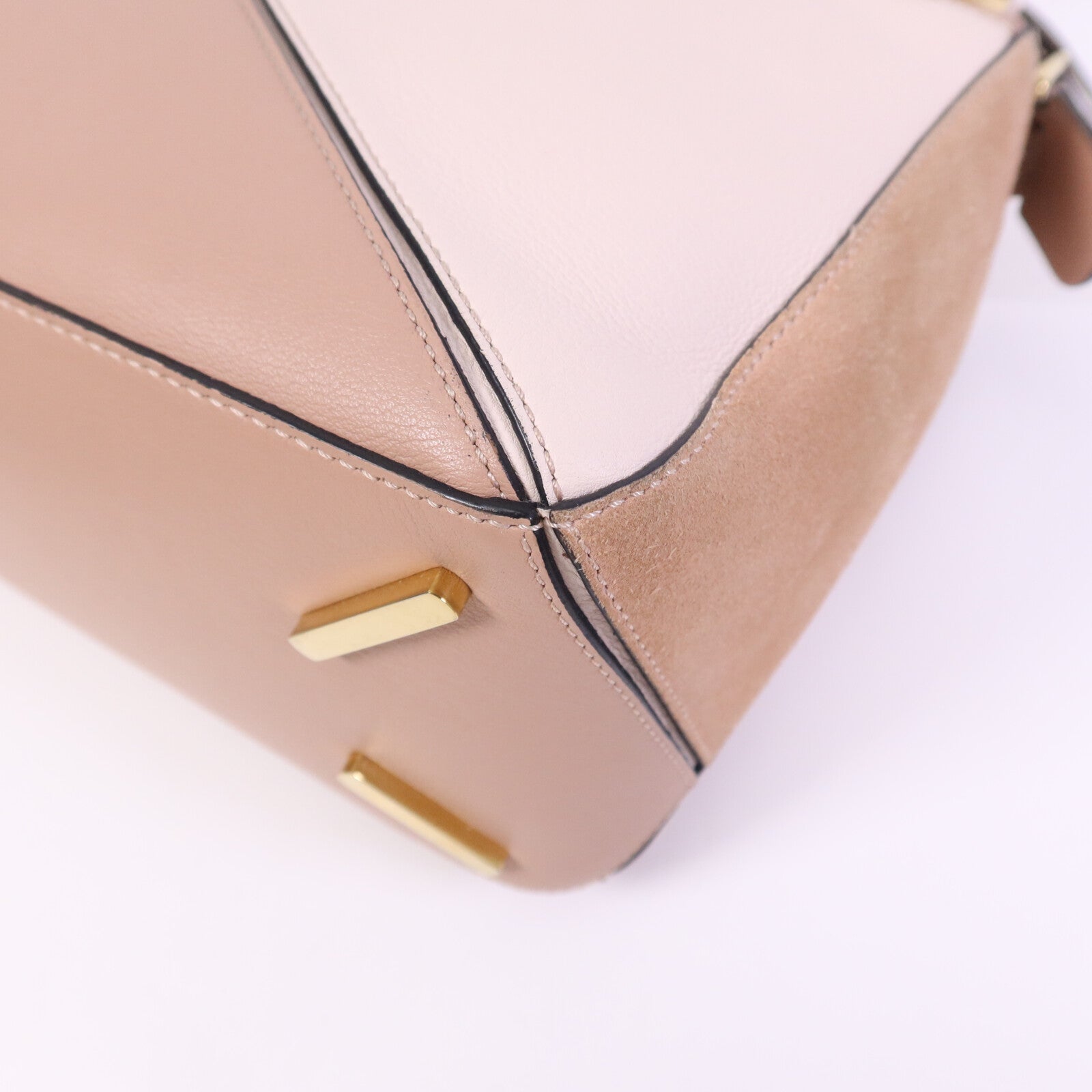 LOEWE 牛皮皮革Puzzle Medium金扣手挽肩背兩用袋