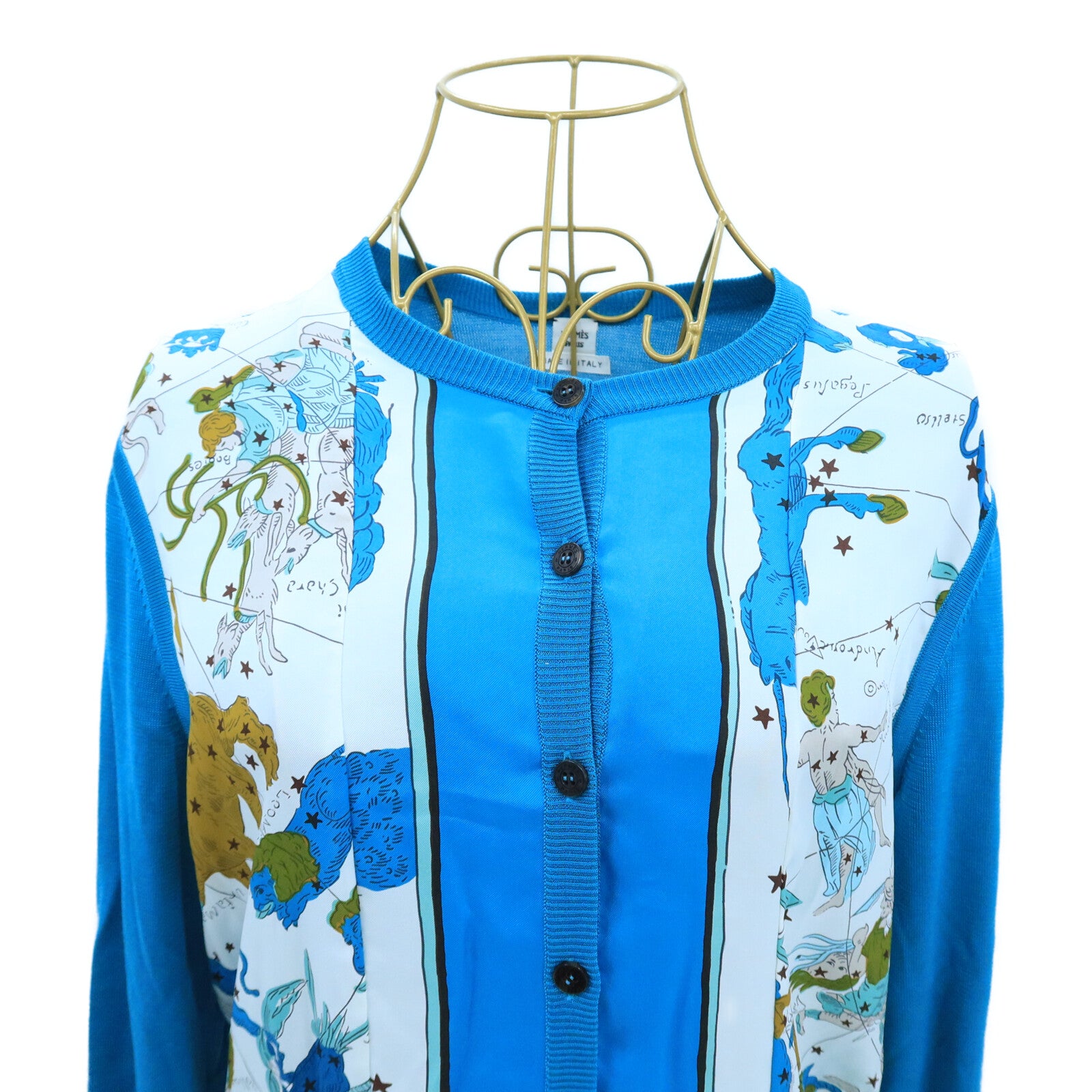 HERMES Silk Twillaine Long-Sleeve Knit Cardigan針織