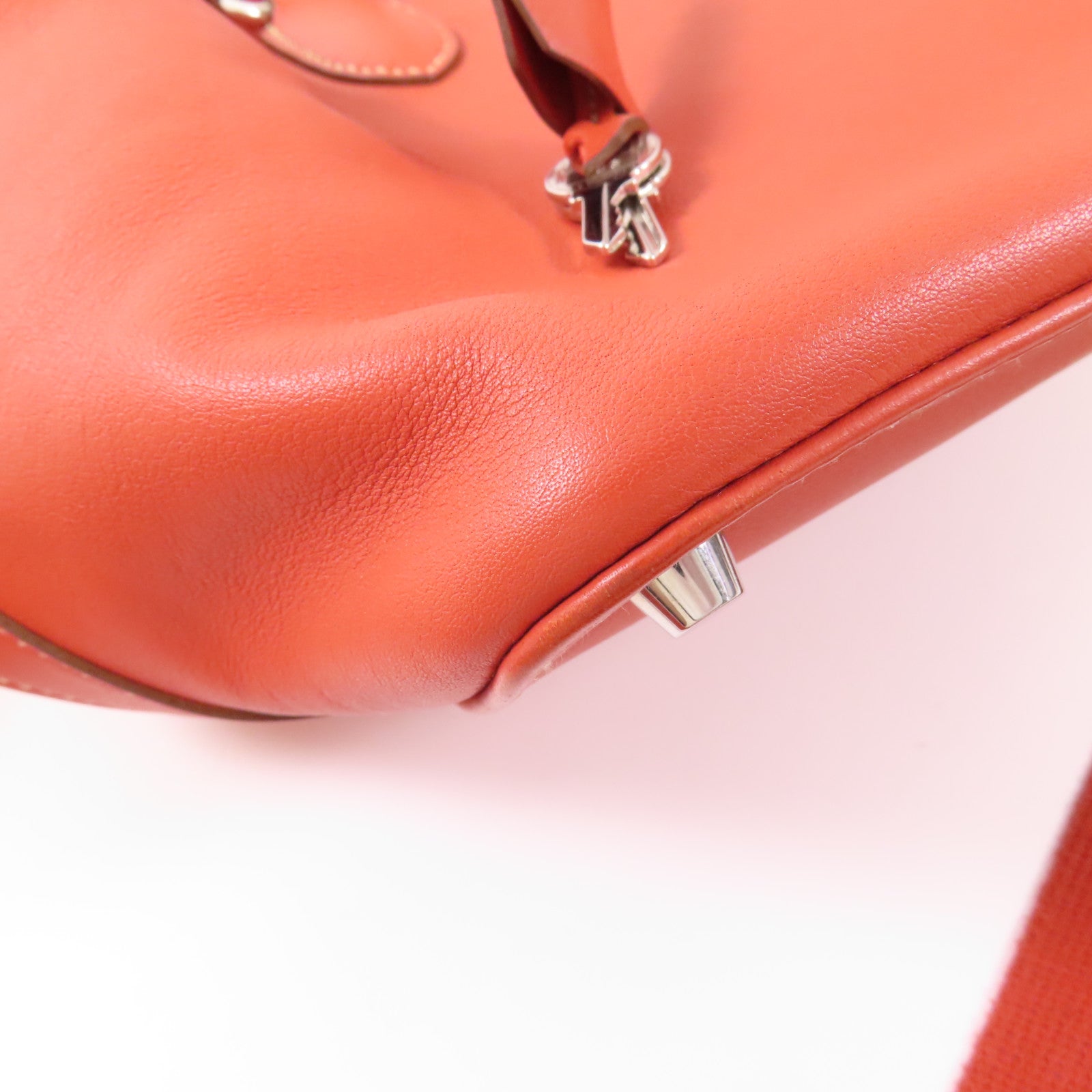 HERMES 【激減優惠】Evercolor皮革Toolbox 26銀扣手挽肩背兩用袋Sanguine