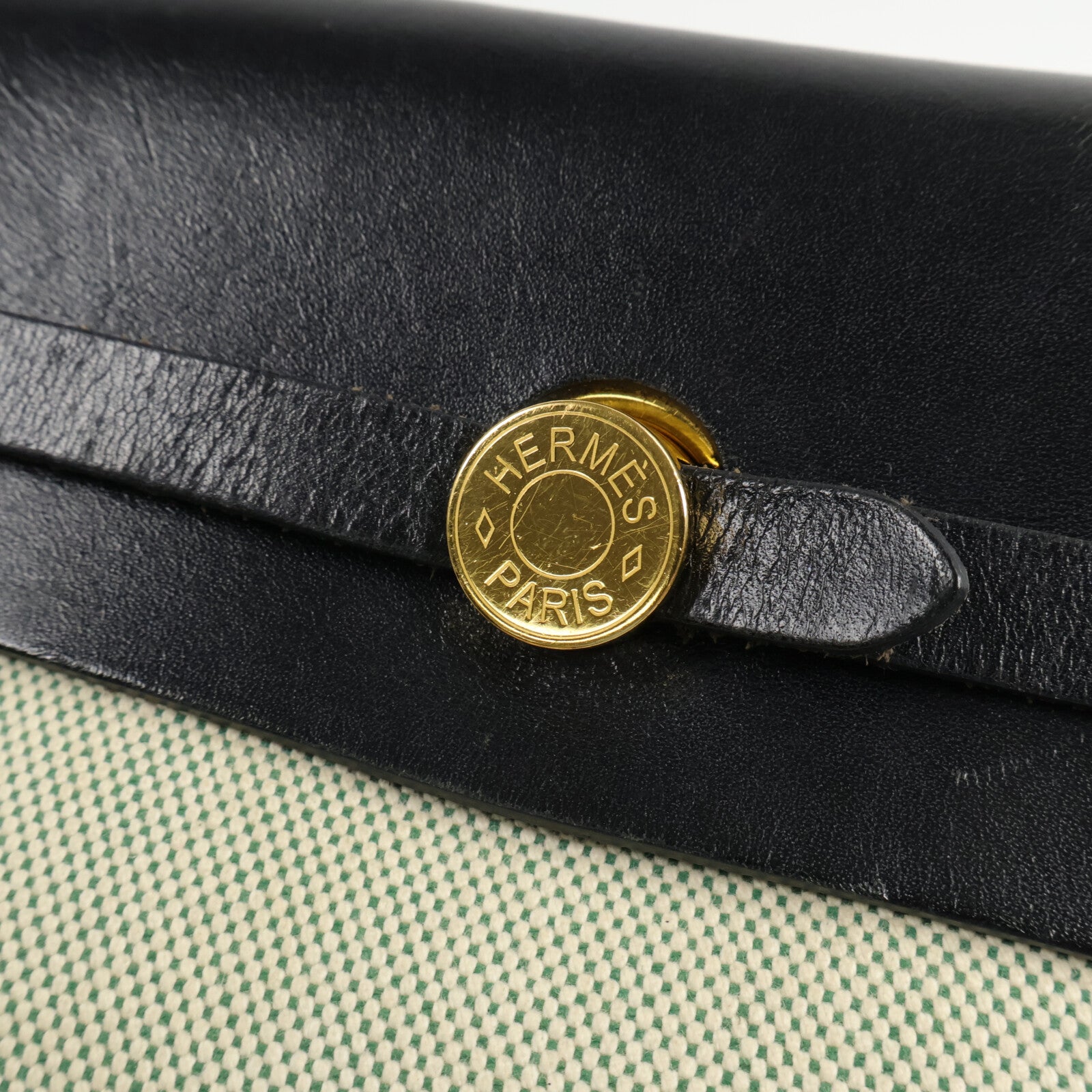 HERMES 帆布Mini Herbag肩背袋