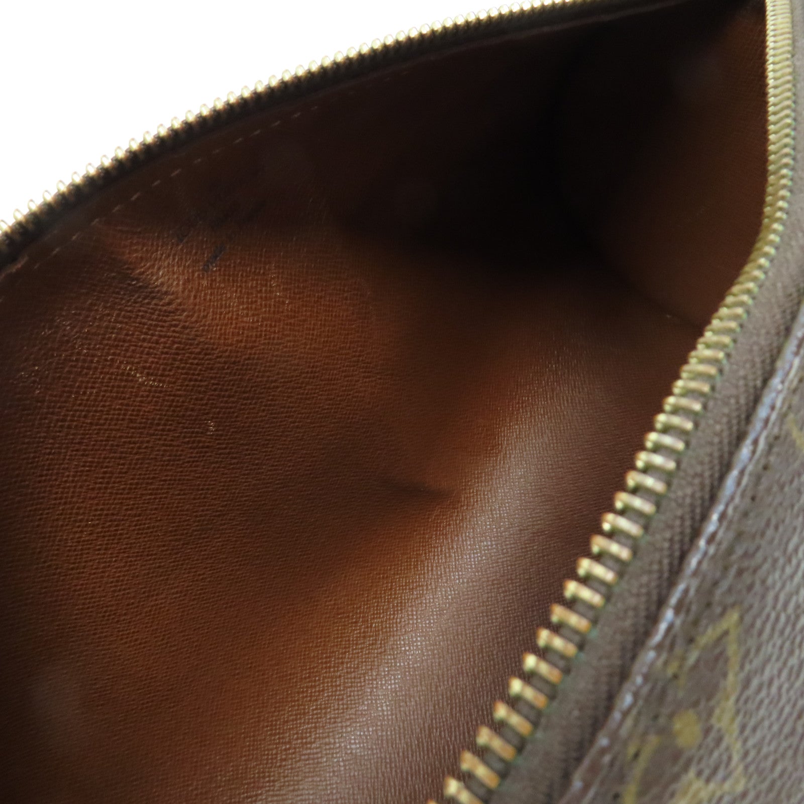 LOUIS VUITTON Monogram Papillon PM金扣肩背袋棕色
